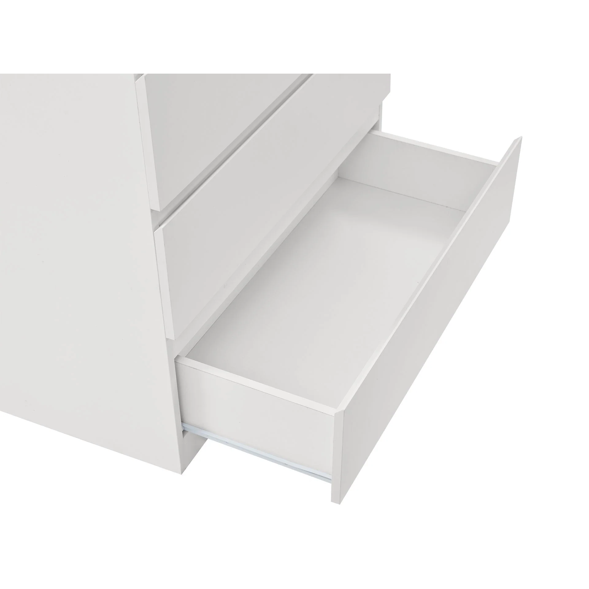 Tongass Wooden Tallboy 5 Drawers - White - Image 10
