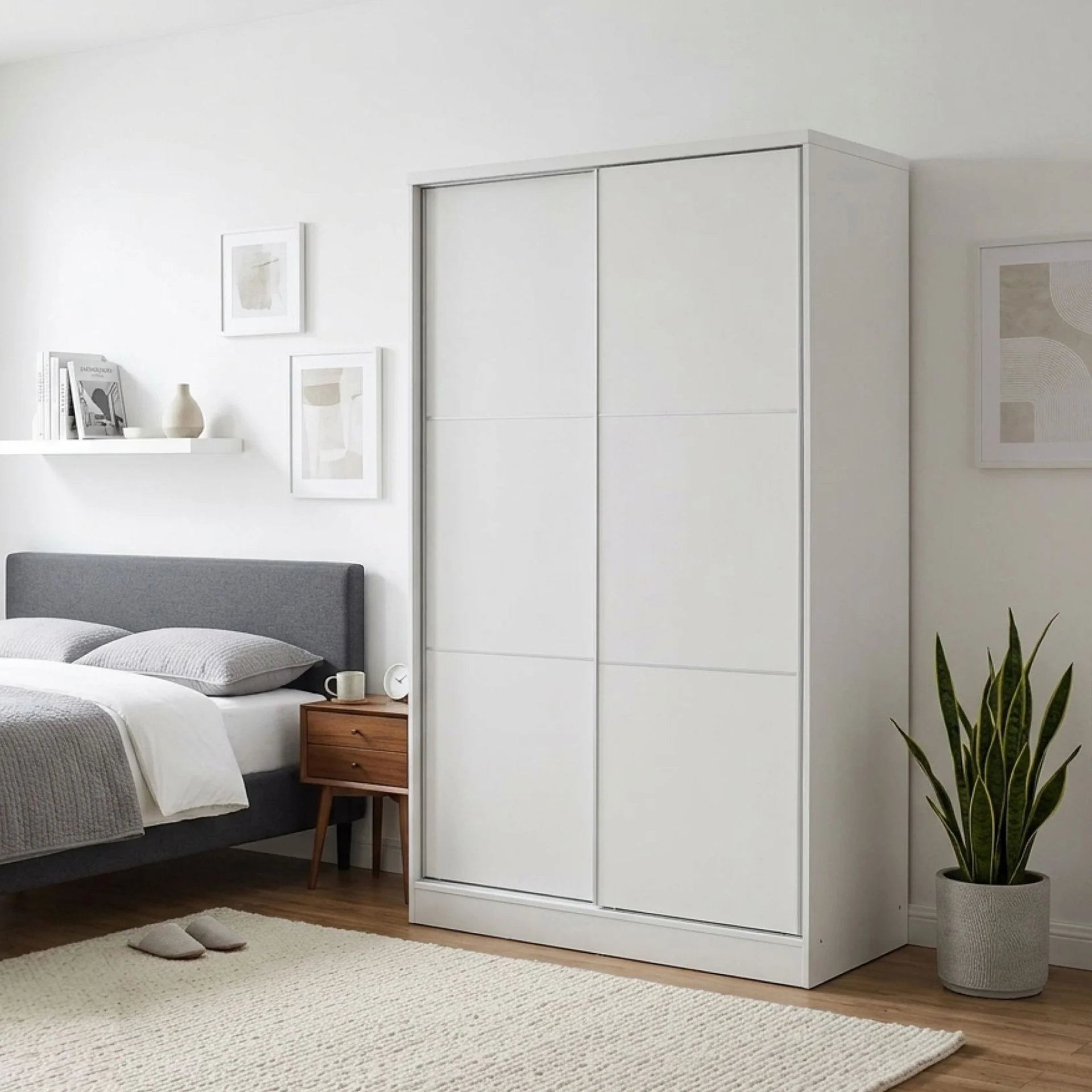 Tonto 120cm Wardrobe With Sliding Doors - White