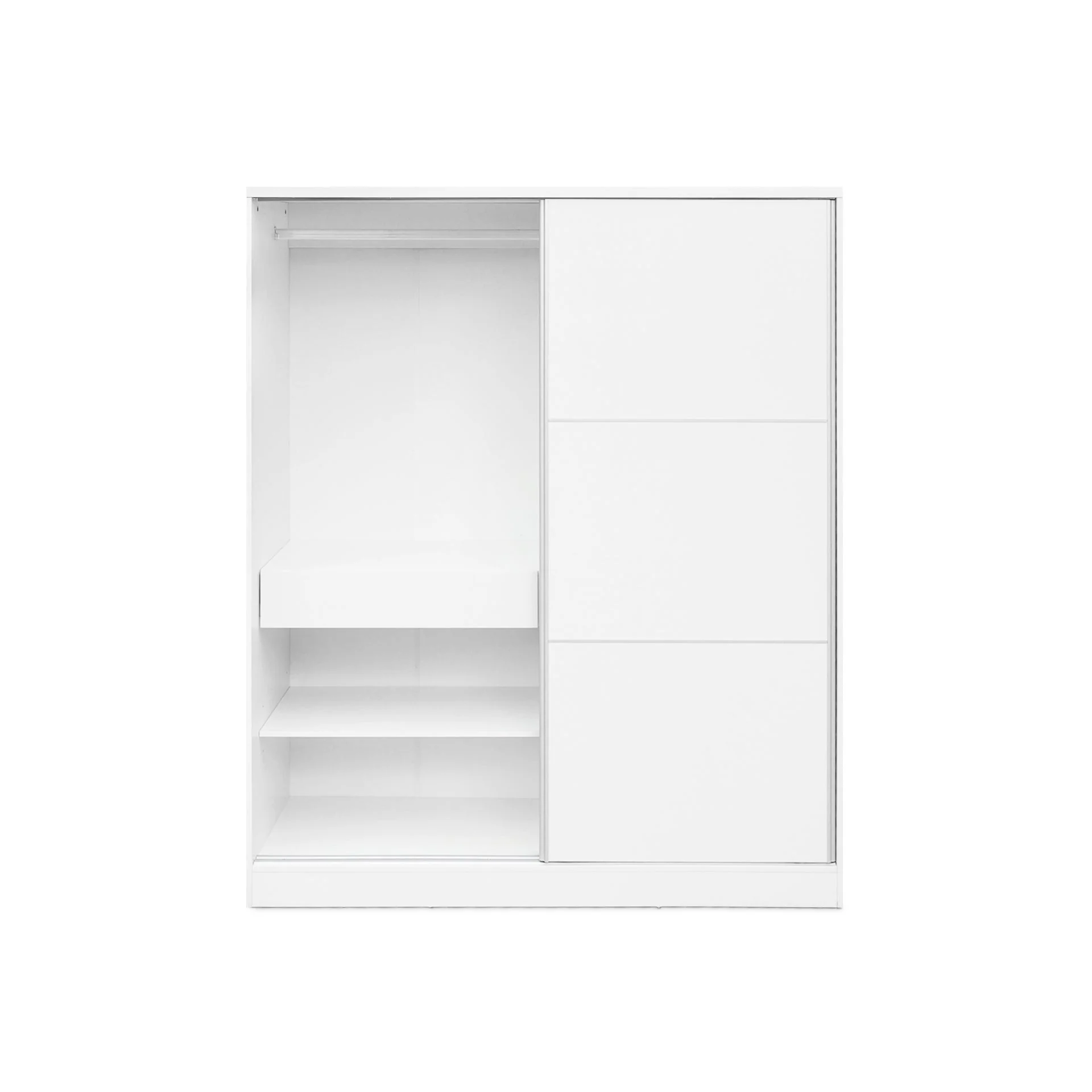 Tonto 160cm Wardrobe With Sliding Doors - White - Image 6