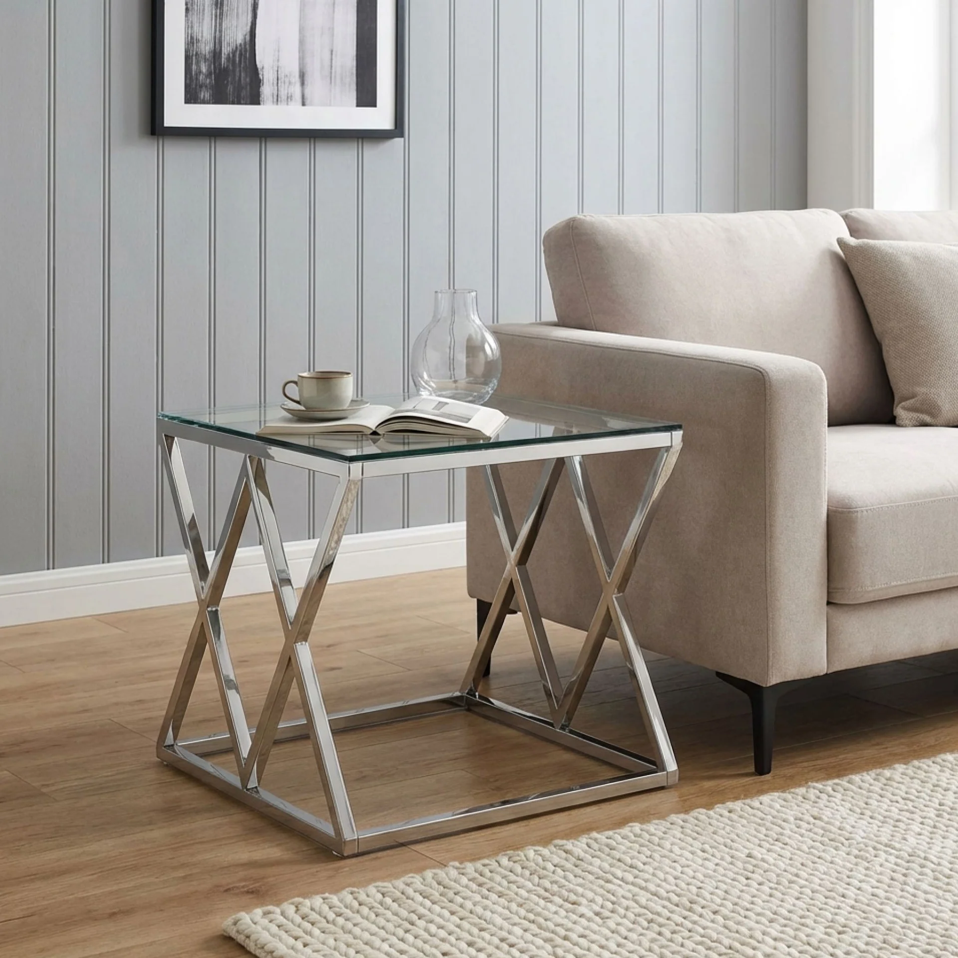 Tony Tempered Glass Square Coffee Table