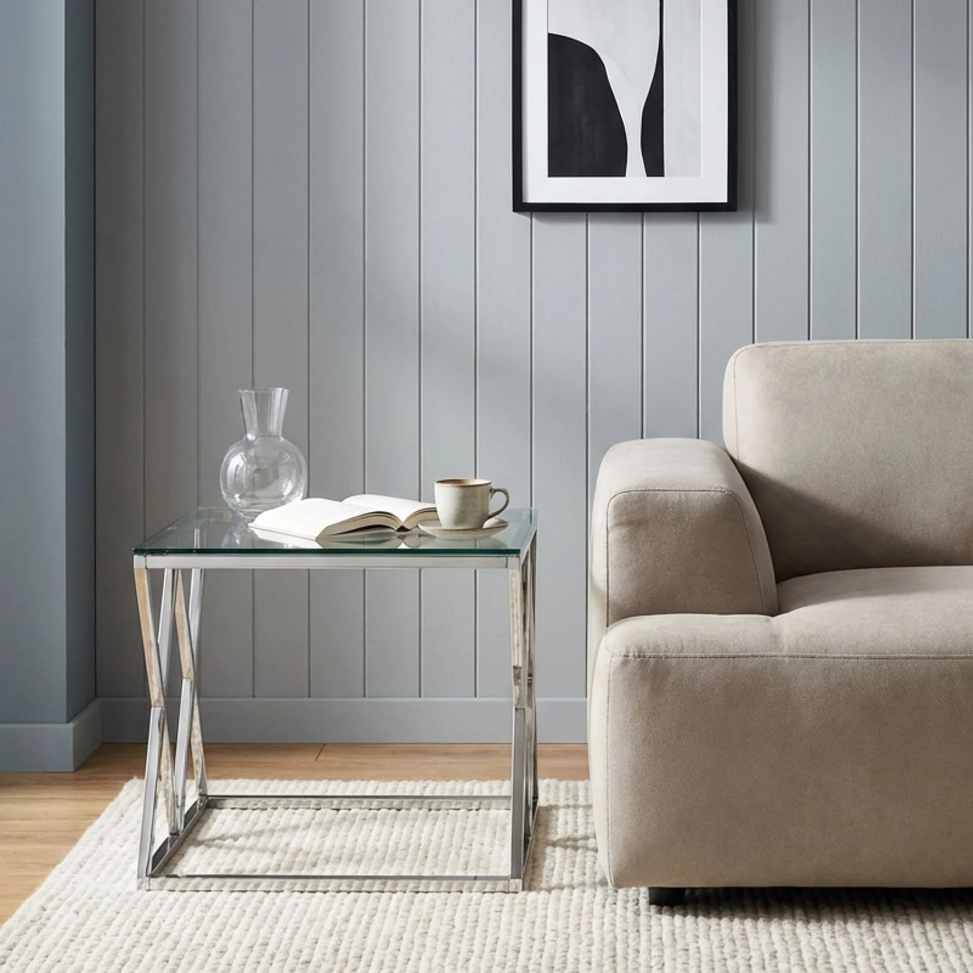 Tony Tempered Glass Square Coffee Table - Image 2