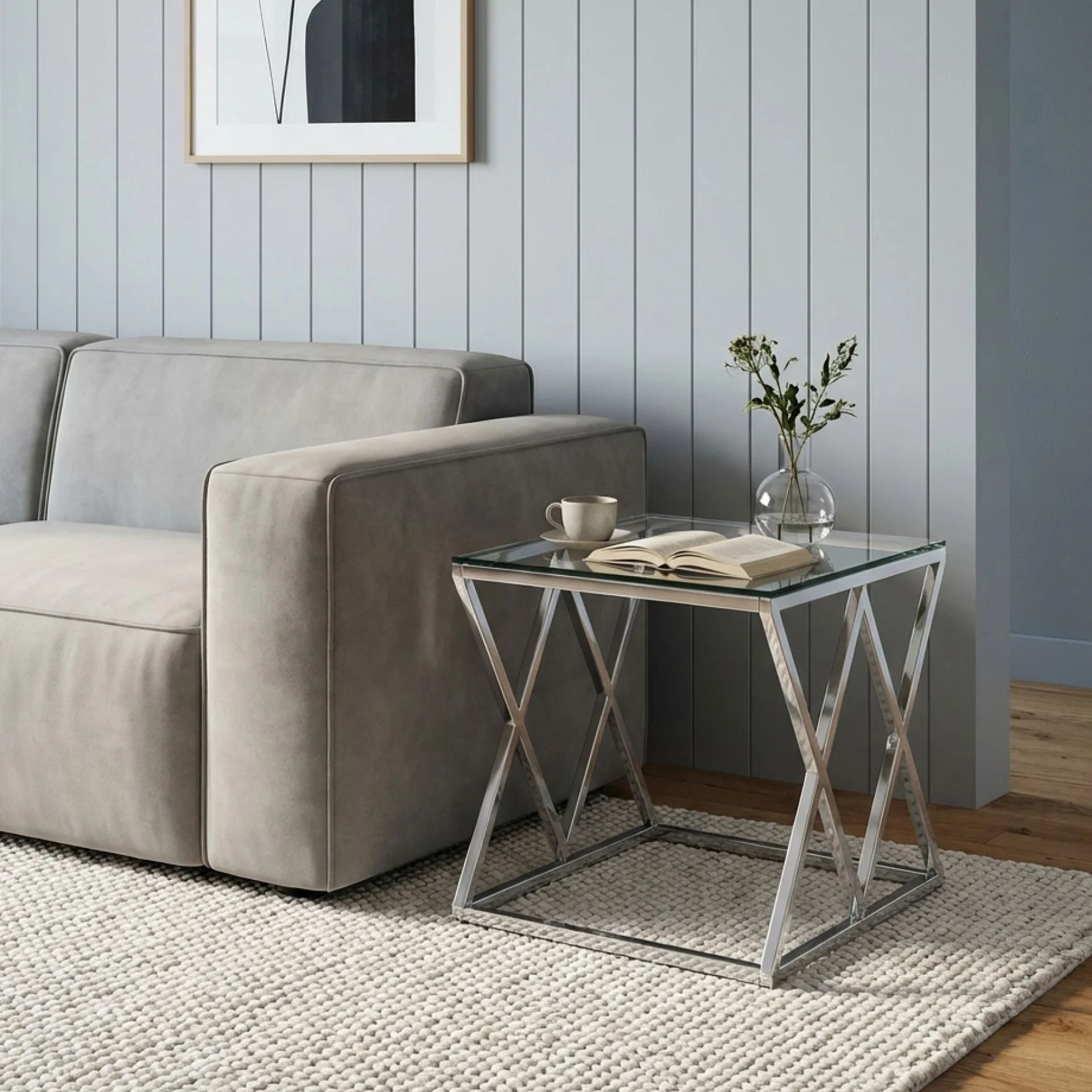 Tony Tempered Glass Square Coffee Table - Image 3
