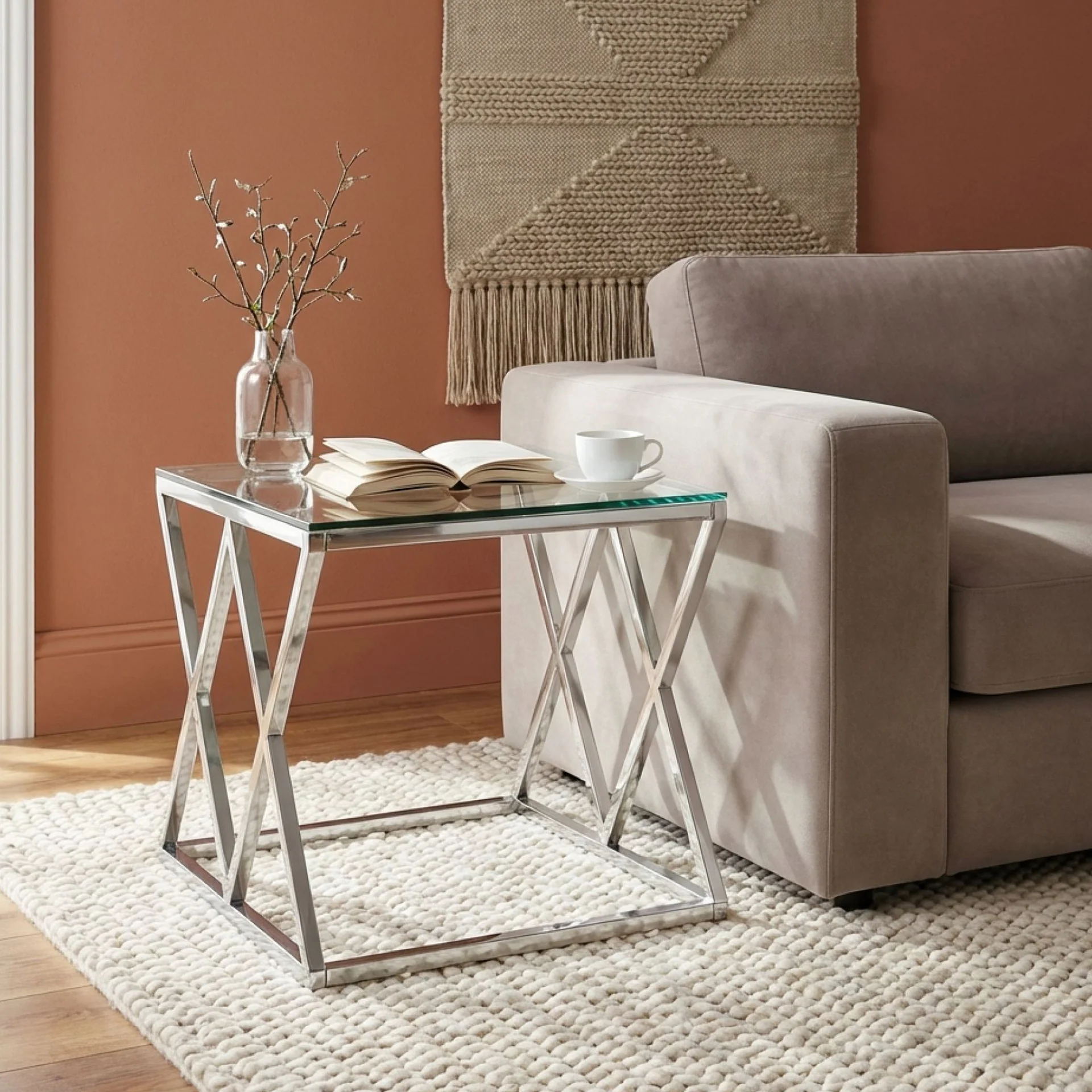 Tony Tempered Glass Square Coffee Table - Image 4