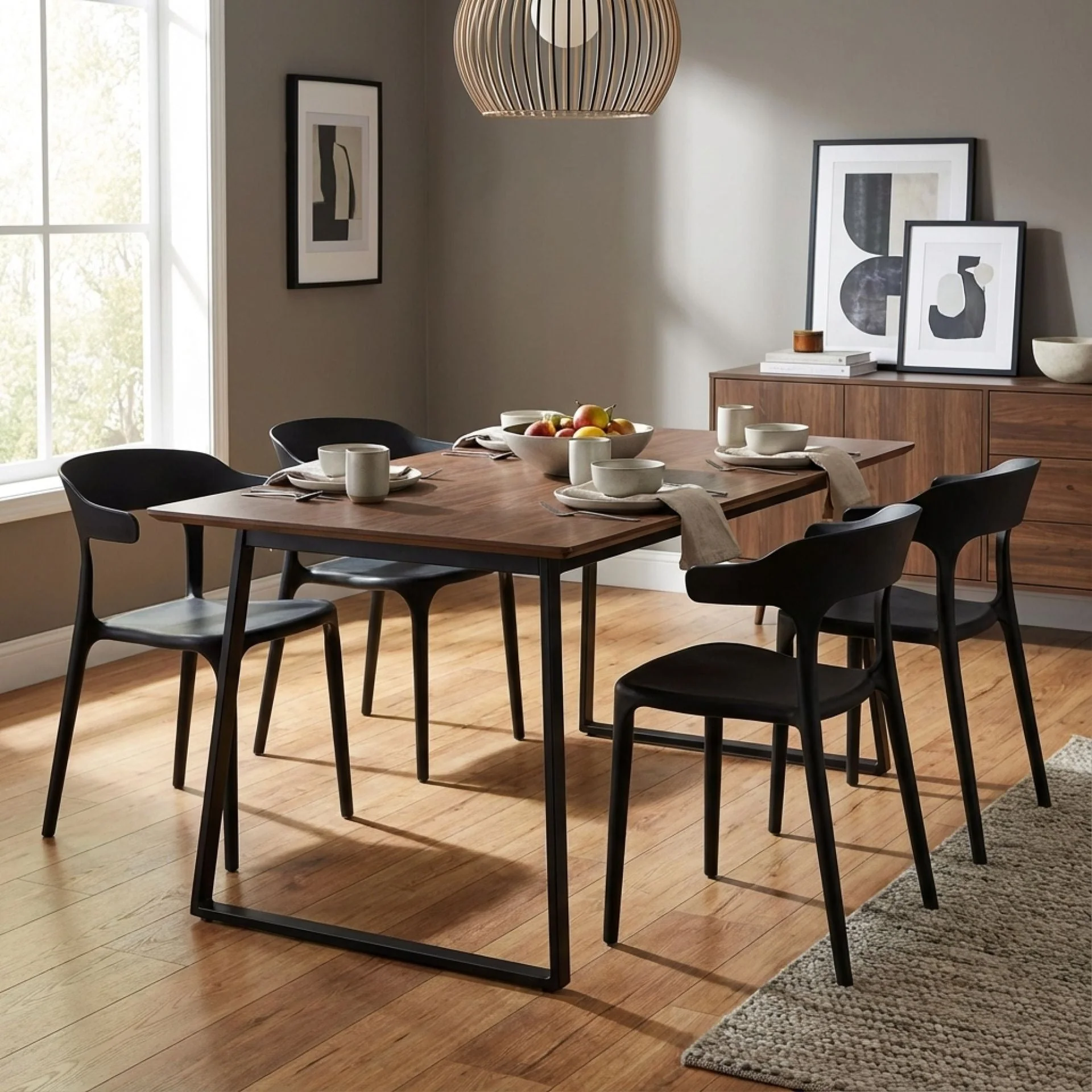 Tor Dining Chair - Set of 4 - Black - Image 3