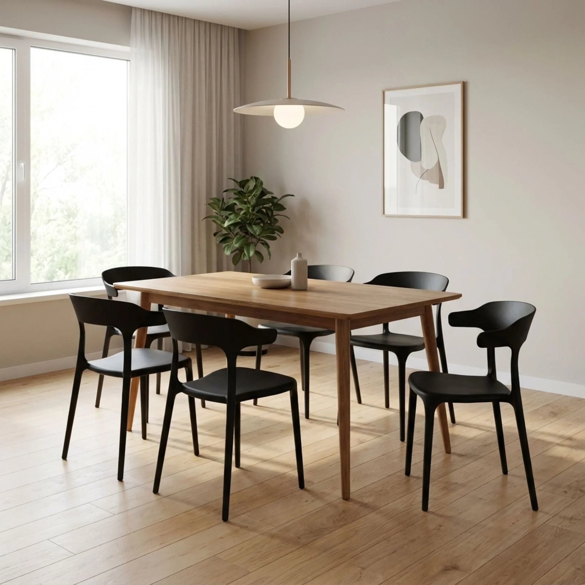 Tor Dining Chair - Set of 4 - Black - Image 5