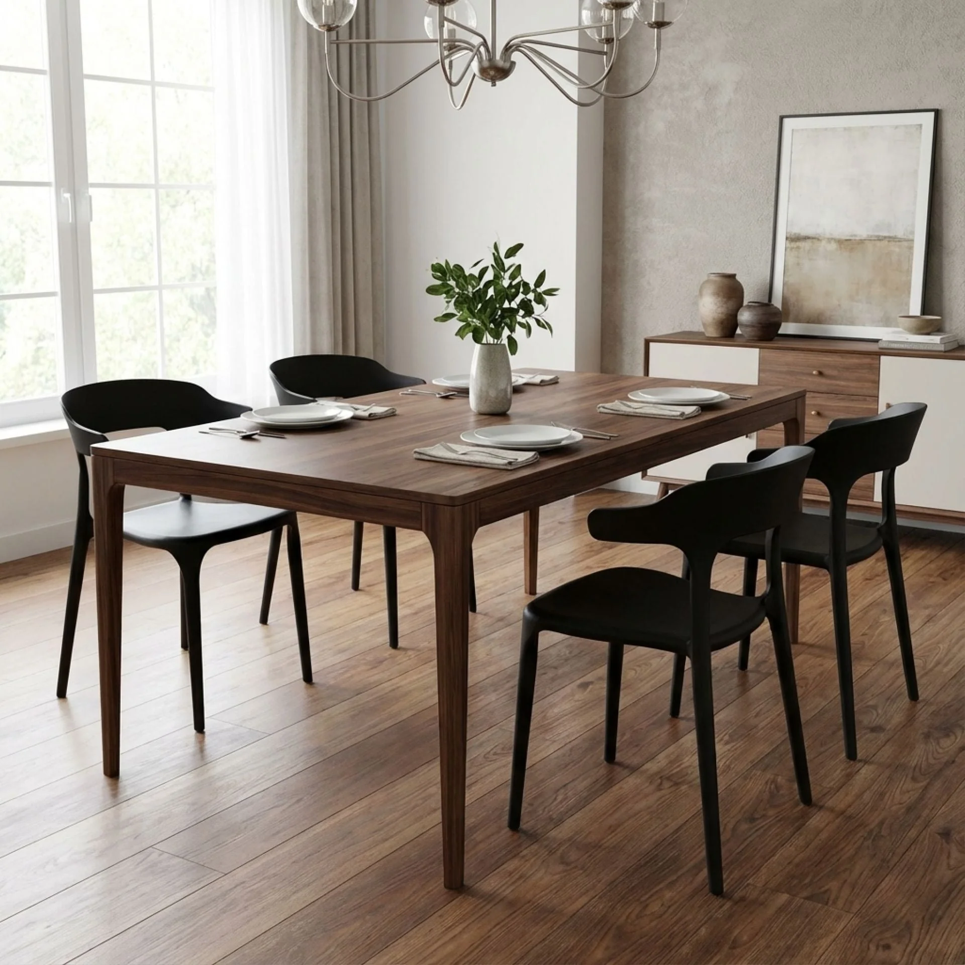 Tor Dining Chair - Set of 4 - Black - Image 6
