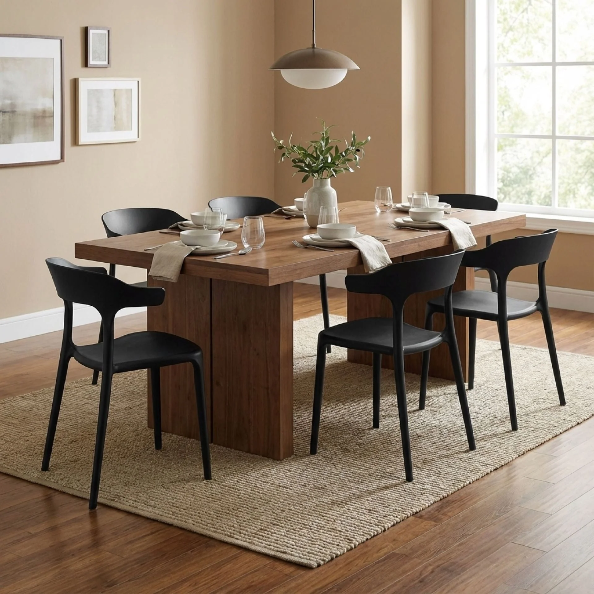 Tor Dining Chair - Set of 4 - Black - Image 8