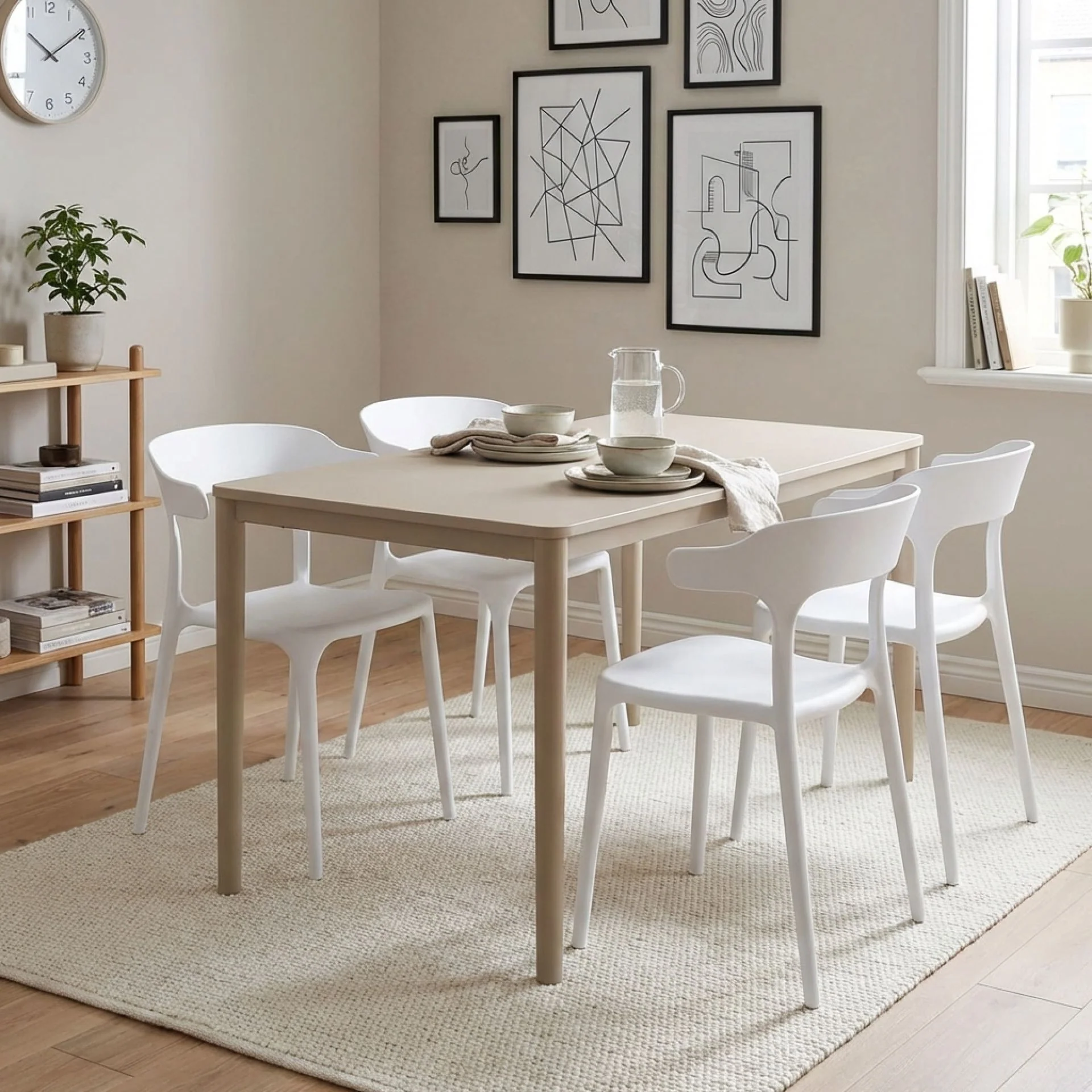 Tor Dining Chair - Set of 4 - White - Image 7
