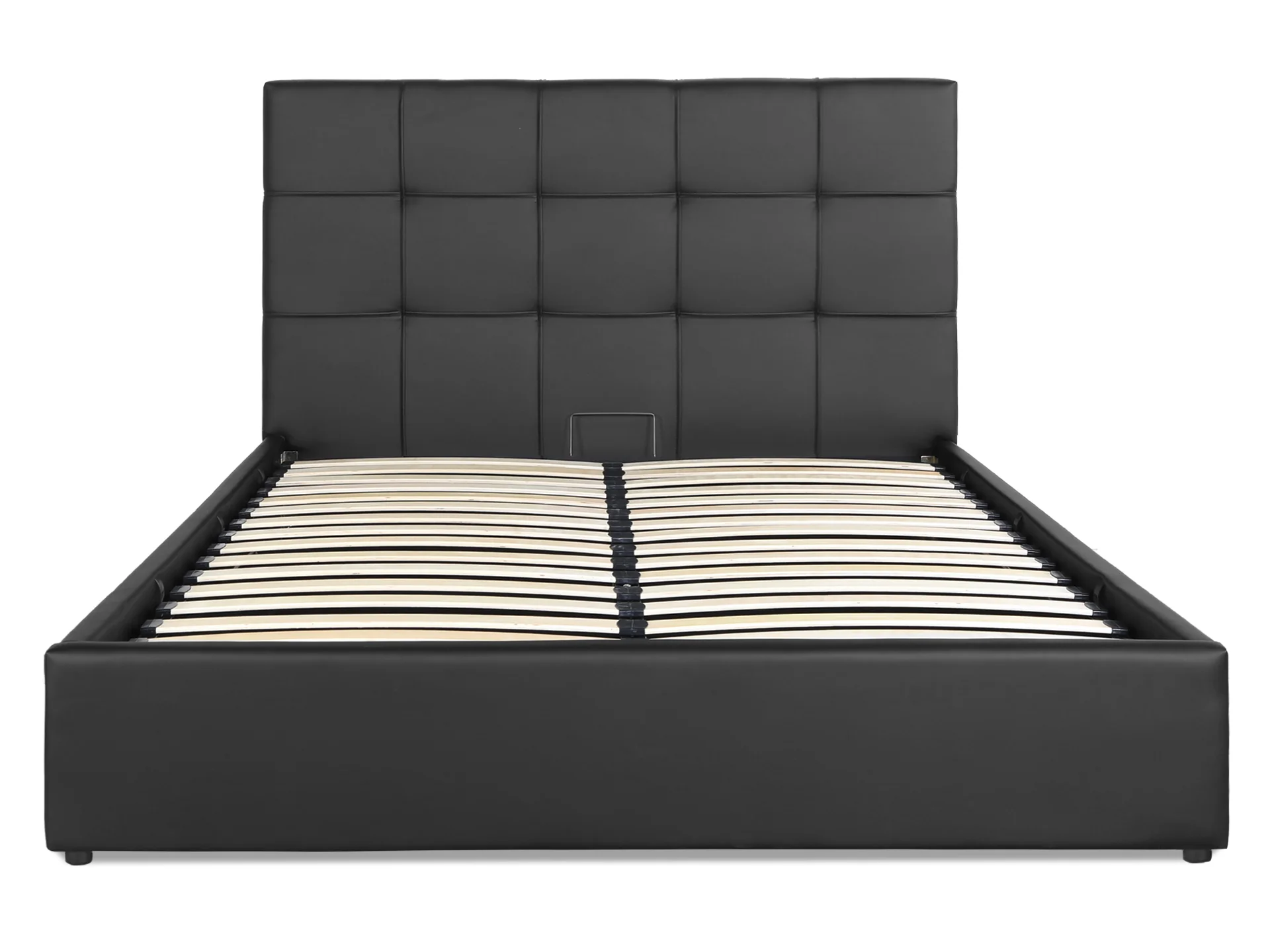 Torbert Queen PU Gas Lift Storage Bed Frame - Black - Image 4
