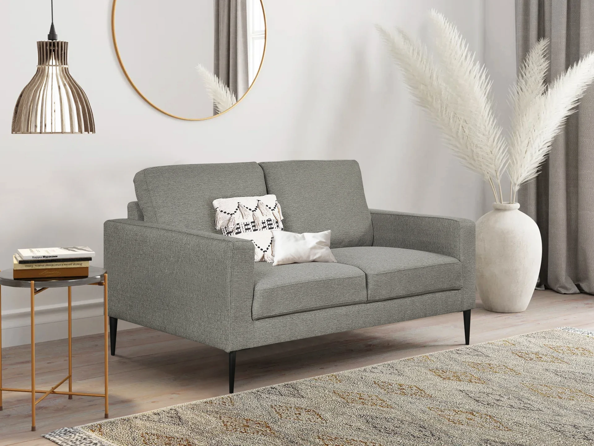 Toronto 2 Seater Sofa - Light Grey - Image 2
