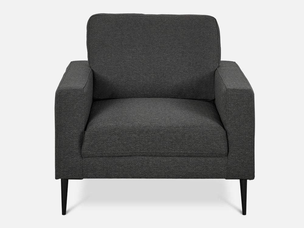 Toronto 3 Piece Sofa Set - Dark Grey - Image 3