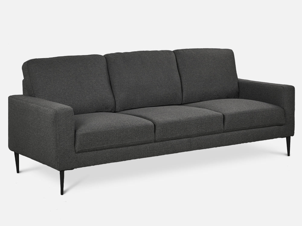 Toronto 3 Piece Sofa Set - Dark Grey - Image 8