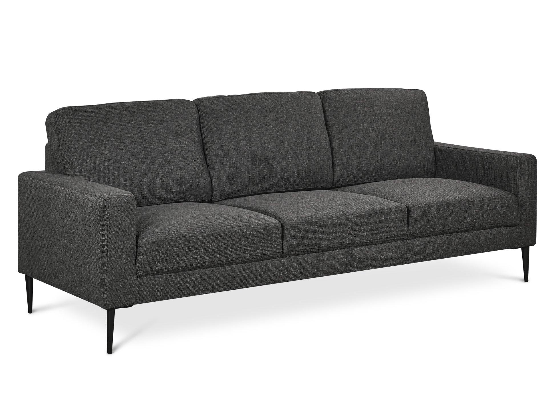Toronto 3 Piece Sofa Set with 2 Occasional Fabric Chair - Dark Grey - Image 4