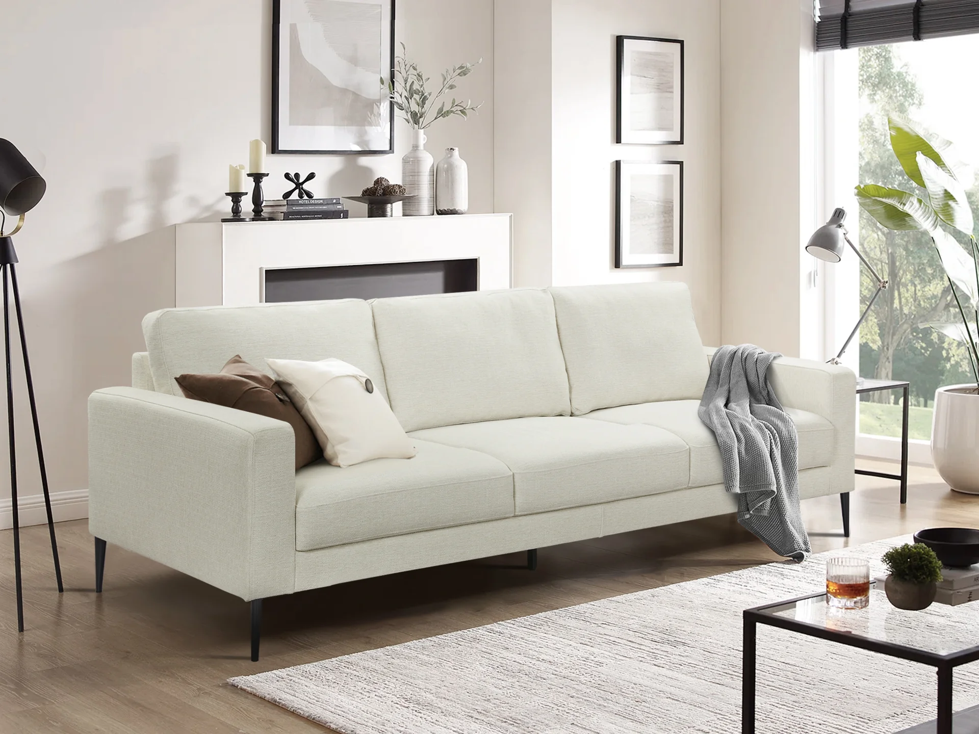 Toronto 3 Seater Sofa - Beige - Image 2