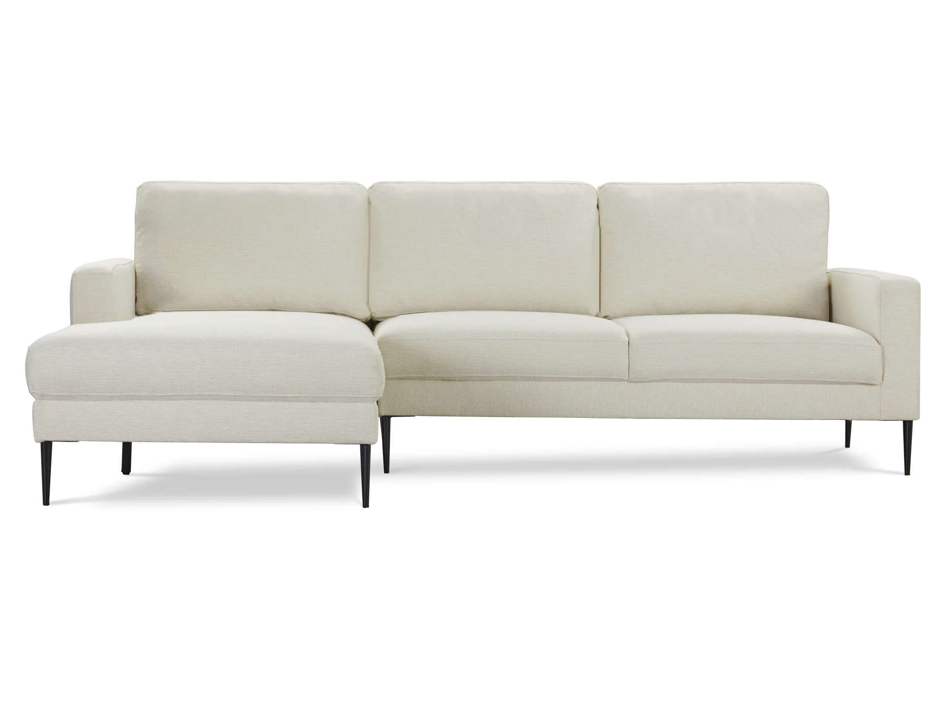 Toronto 3 Seater Sofa with Left Facing Chaise - Beige - Image 3