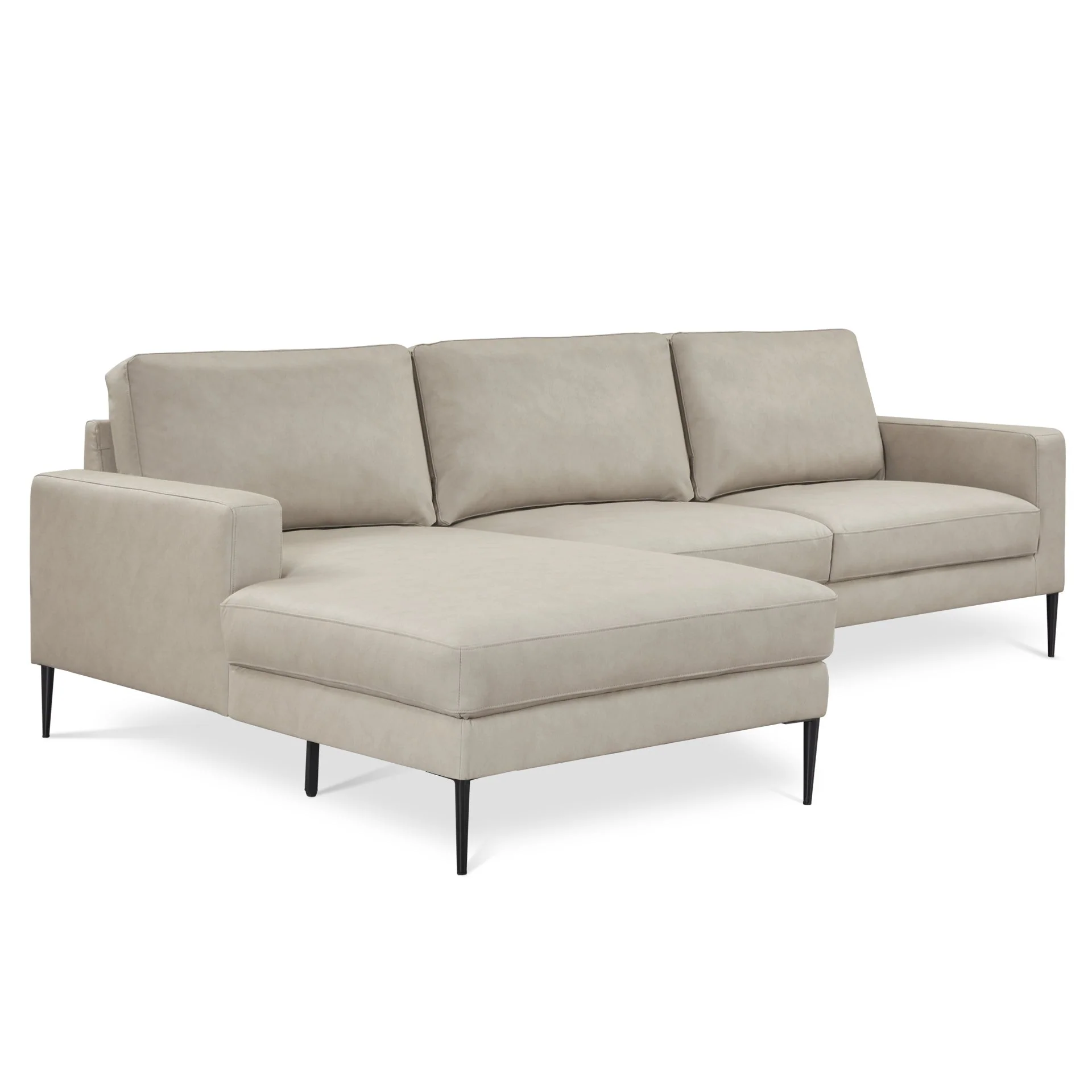 Toronto 3 Seater Sofa with Left Facing Chaise - Grey - Image 2