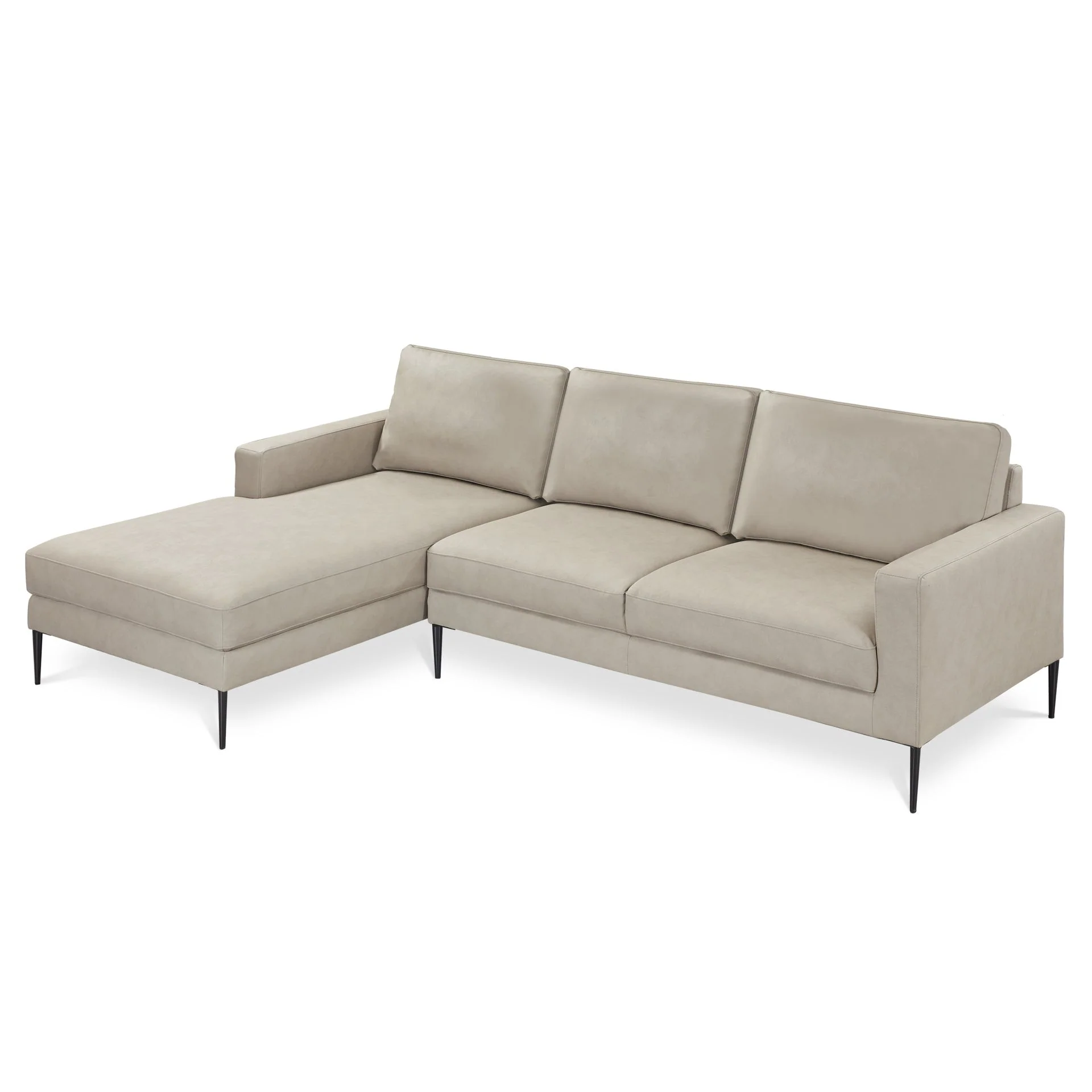 Toronto 3 Seater Sofa with Left Facing Chaise - Grey - Image 4