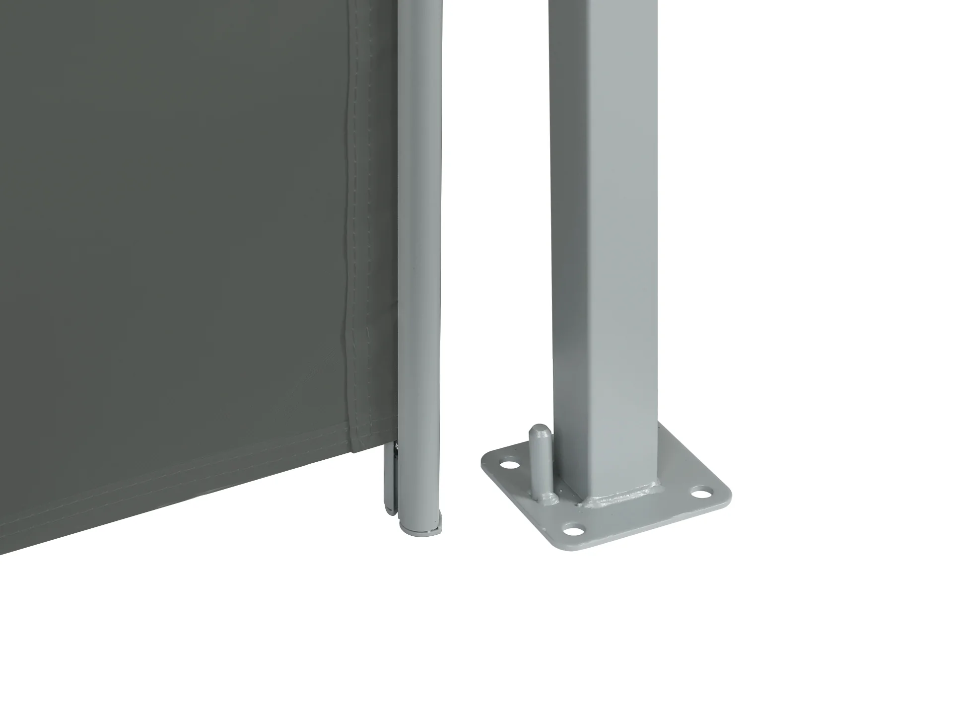 Toughout 1.6m x 3m Retractable Side Awning Screen Shade - Grey - Image 6
