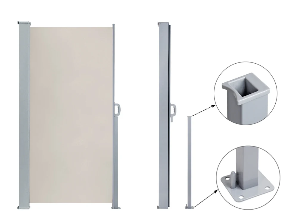 Toughout 1.8m x 3m Retractable Side Awning Screen Shade - Image 5