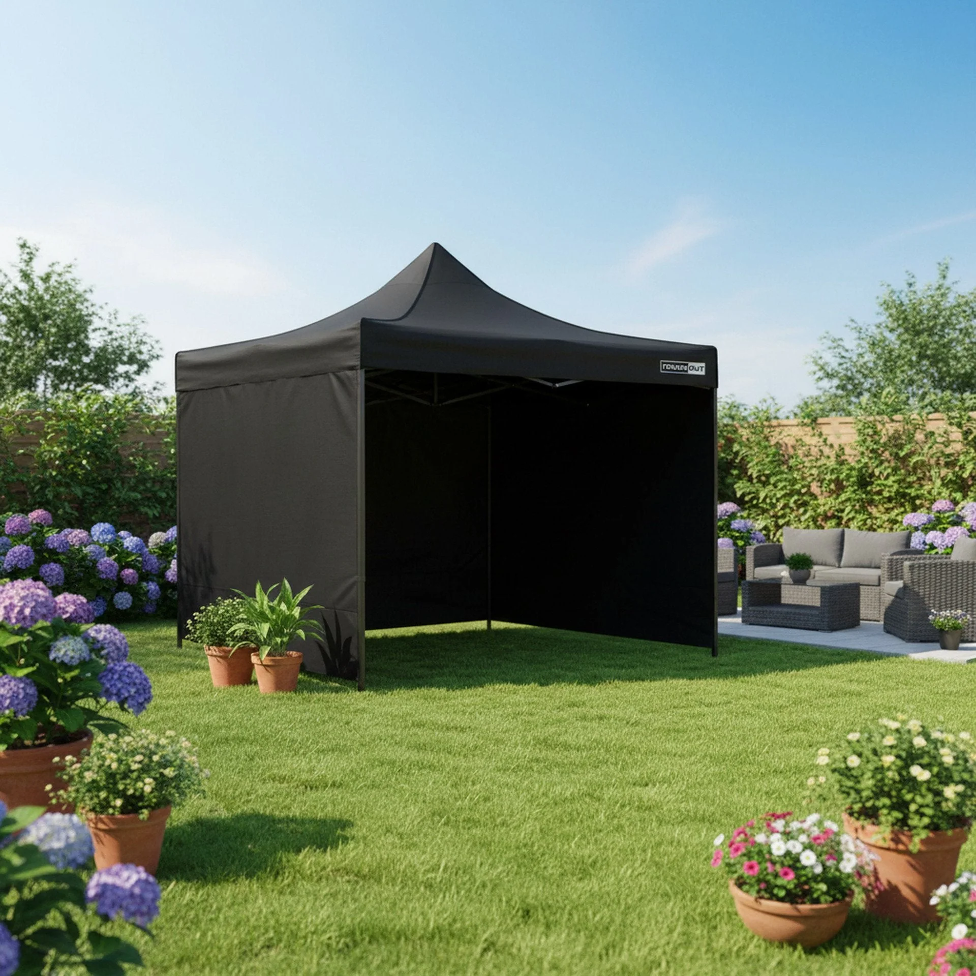 Toughout Breeze Gazebo 3 x 3m - Black - Image 3