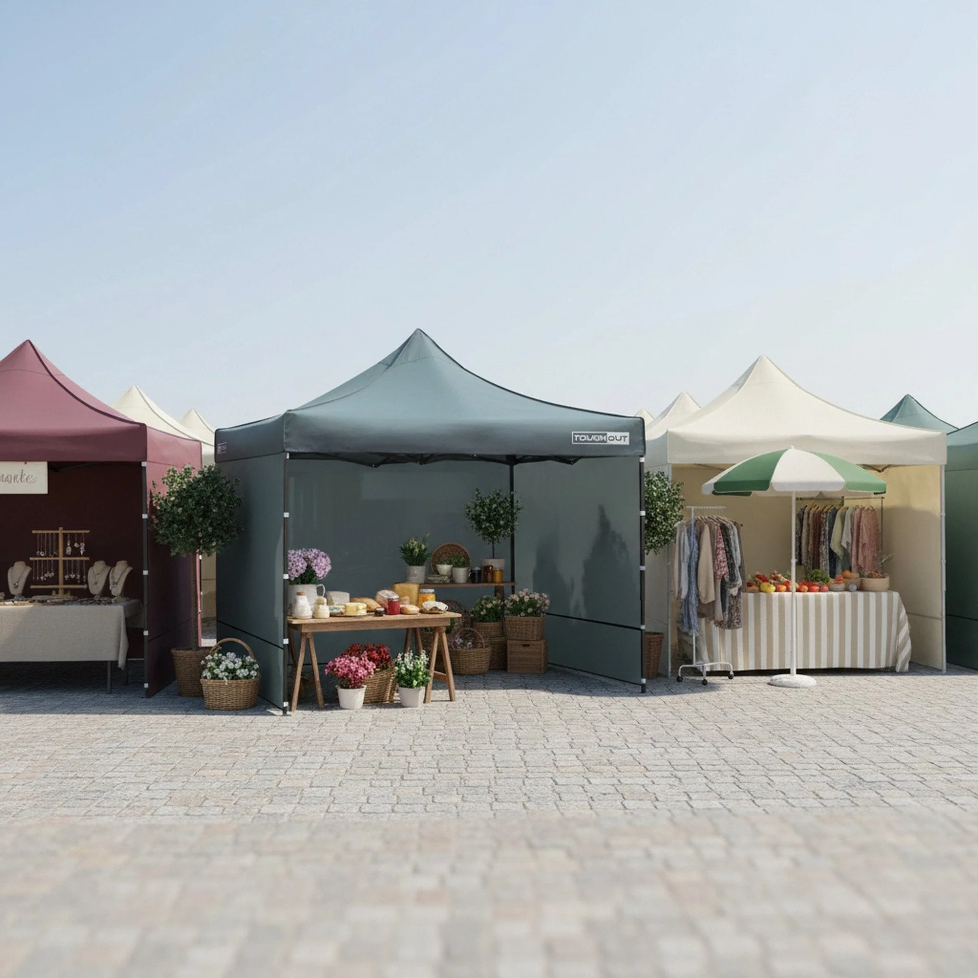 Toughout Breeze Gazebo 3 x 3m - Grey - Image 3