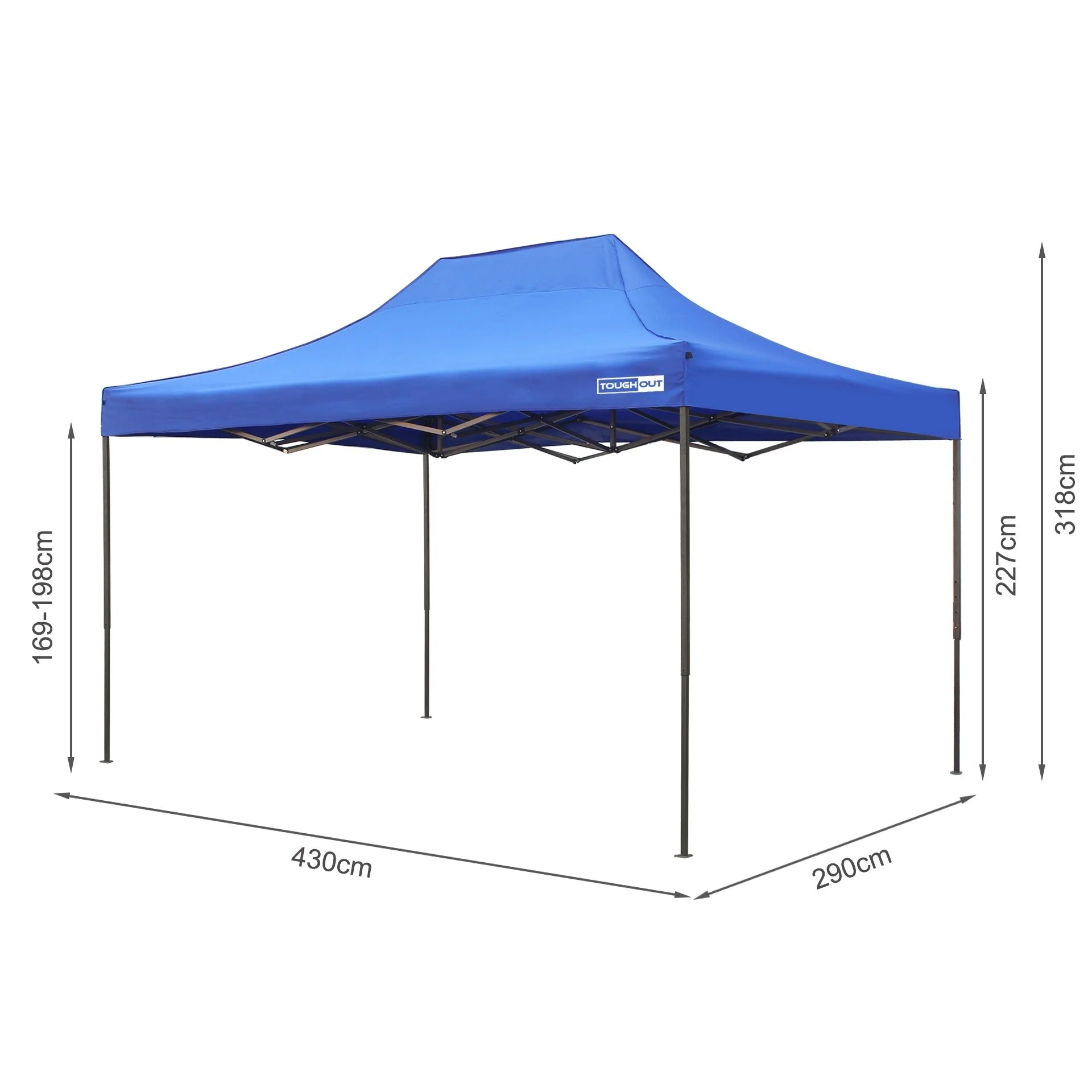 Toughout Breeze Gazebo 3 x 4.5m - Blue - Image 12