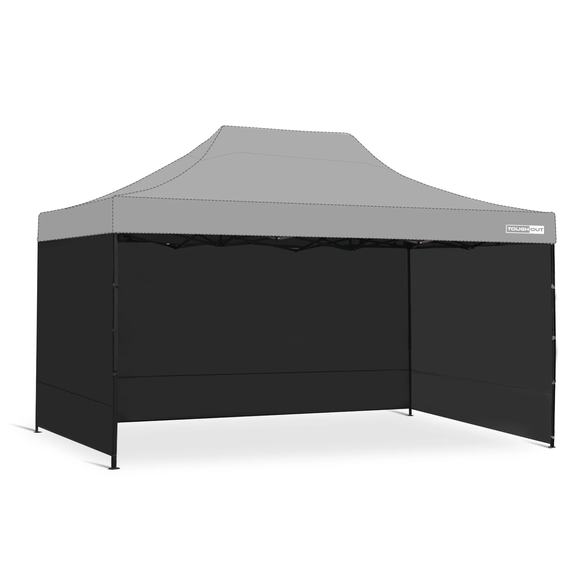 Toughout Breeze Gazebo Side Wall 3x4.5m - Black - Image 2
