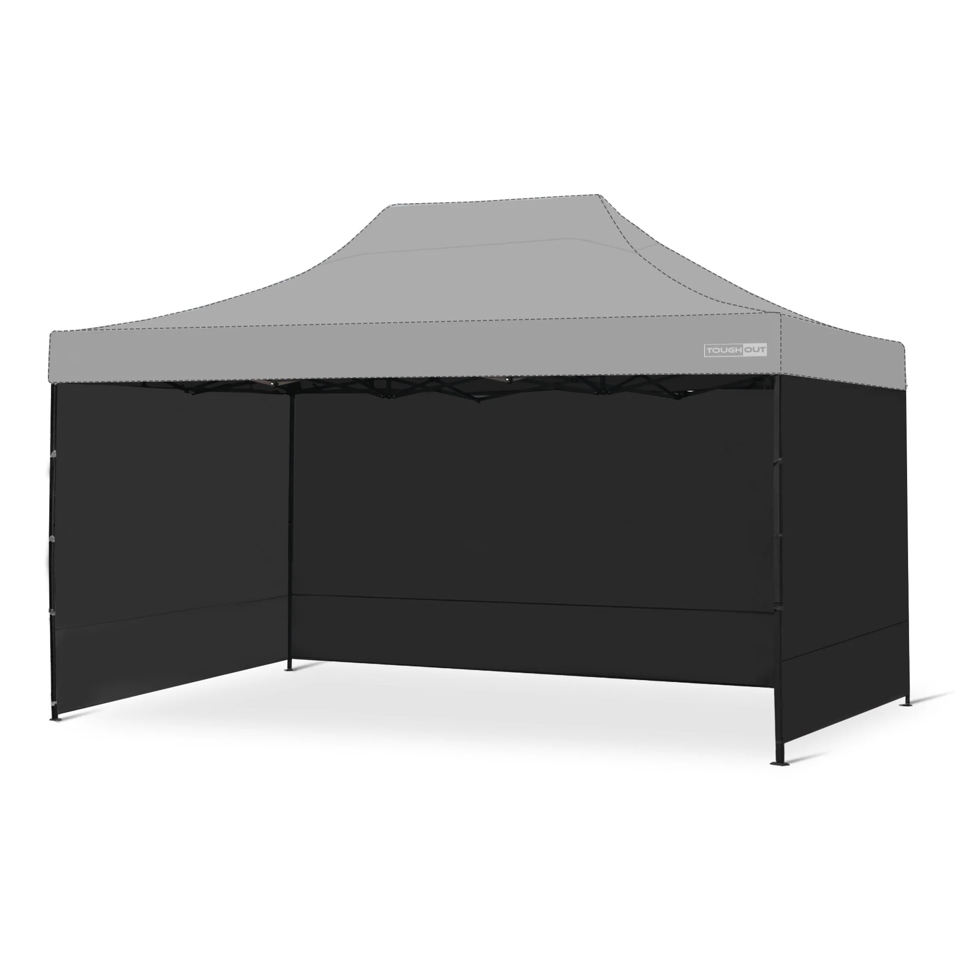 Toughout Breeze Gazebo Side Wall 3x4.5m - Black - Image 3