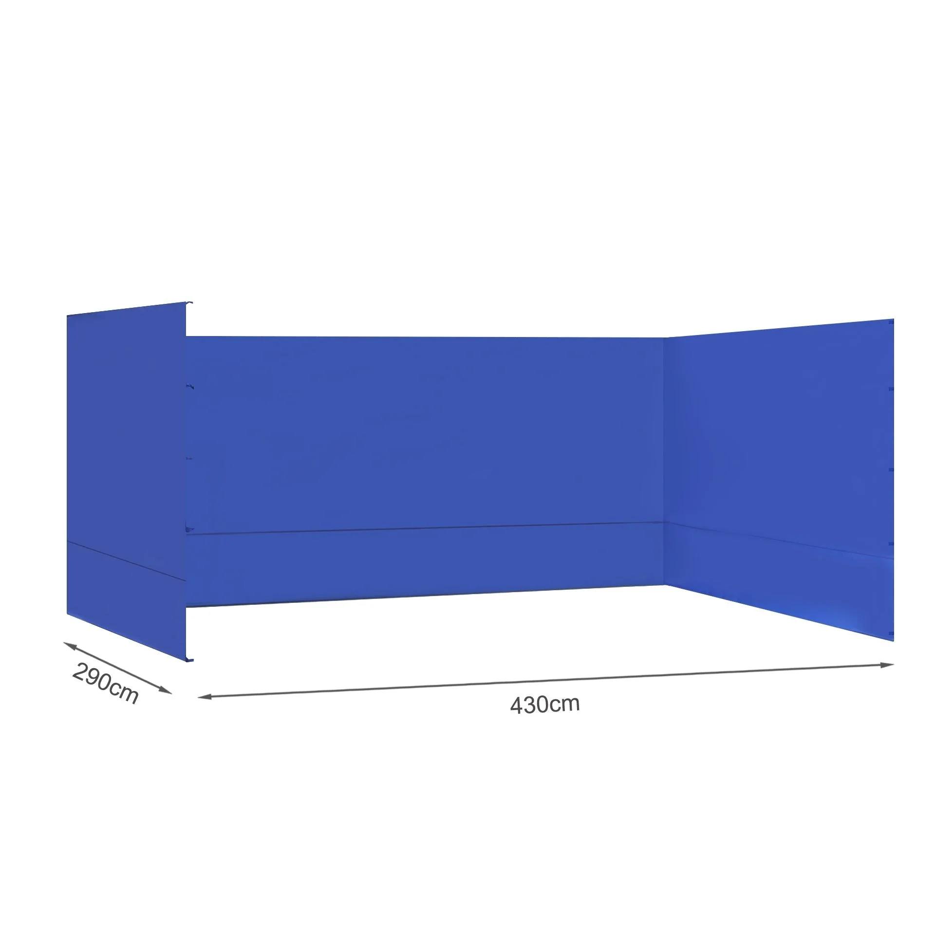 Toughout Breeze Gazebo Side Wall 3x4.5m - Blue - Image 4