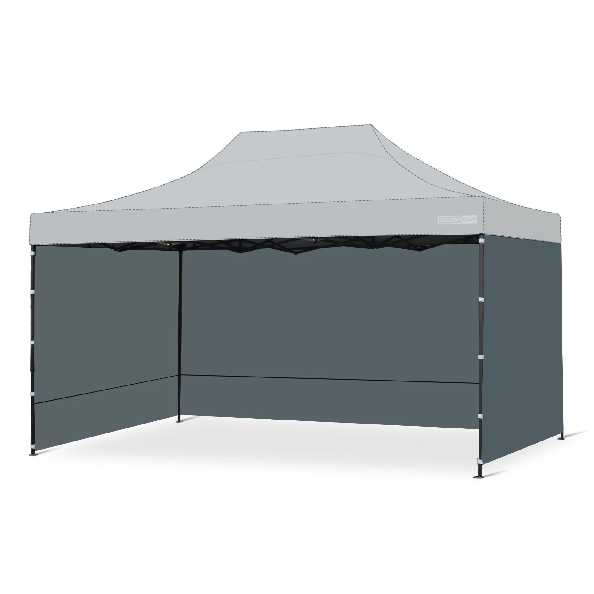 Toughout Breeze Gazebo Side Wall 3x4.5m - Grey - Image 3