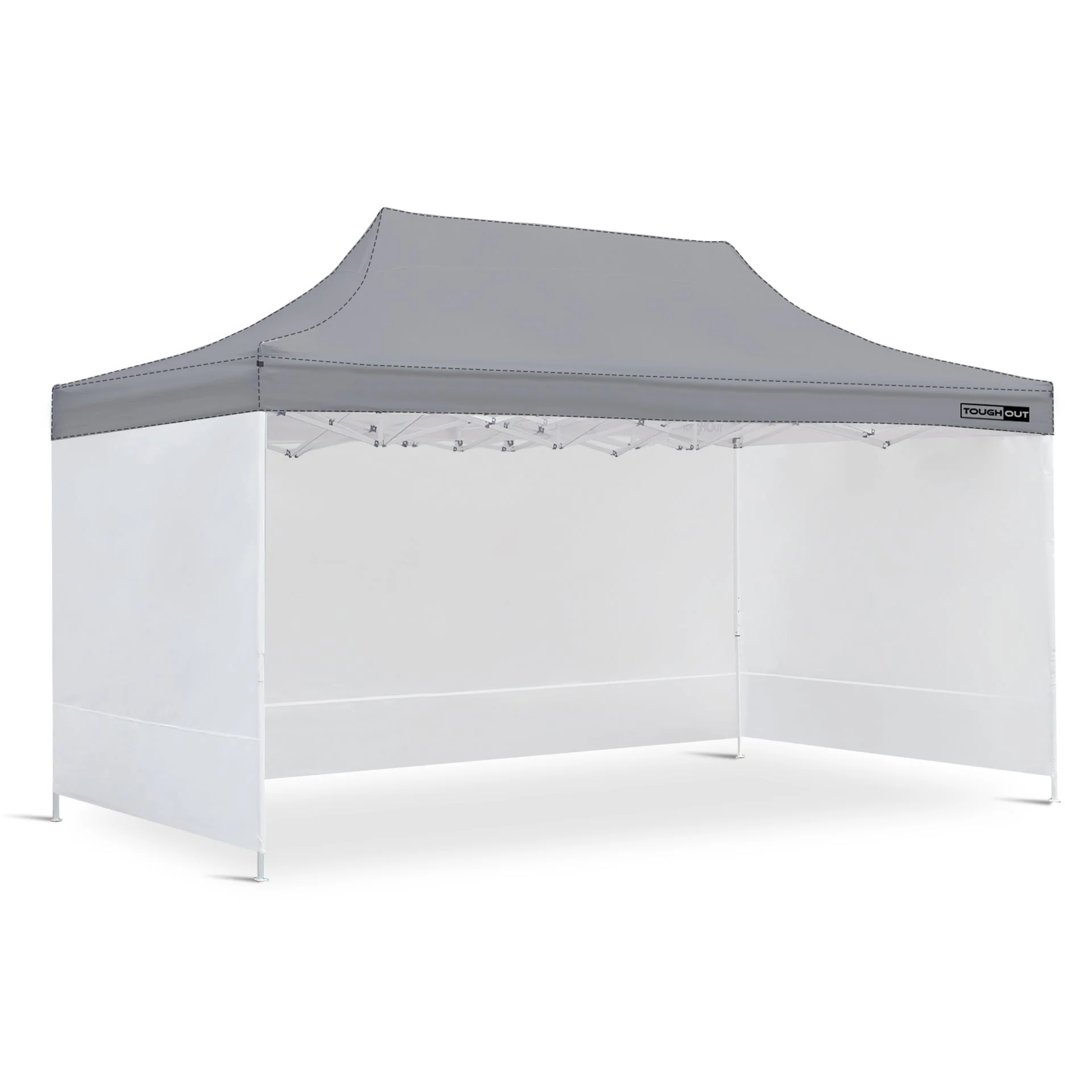 Toughout Breeze Gazebo Side Wall 3x4.5m - White - Image 2