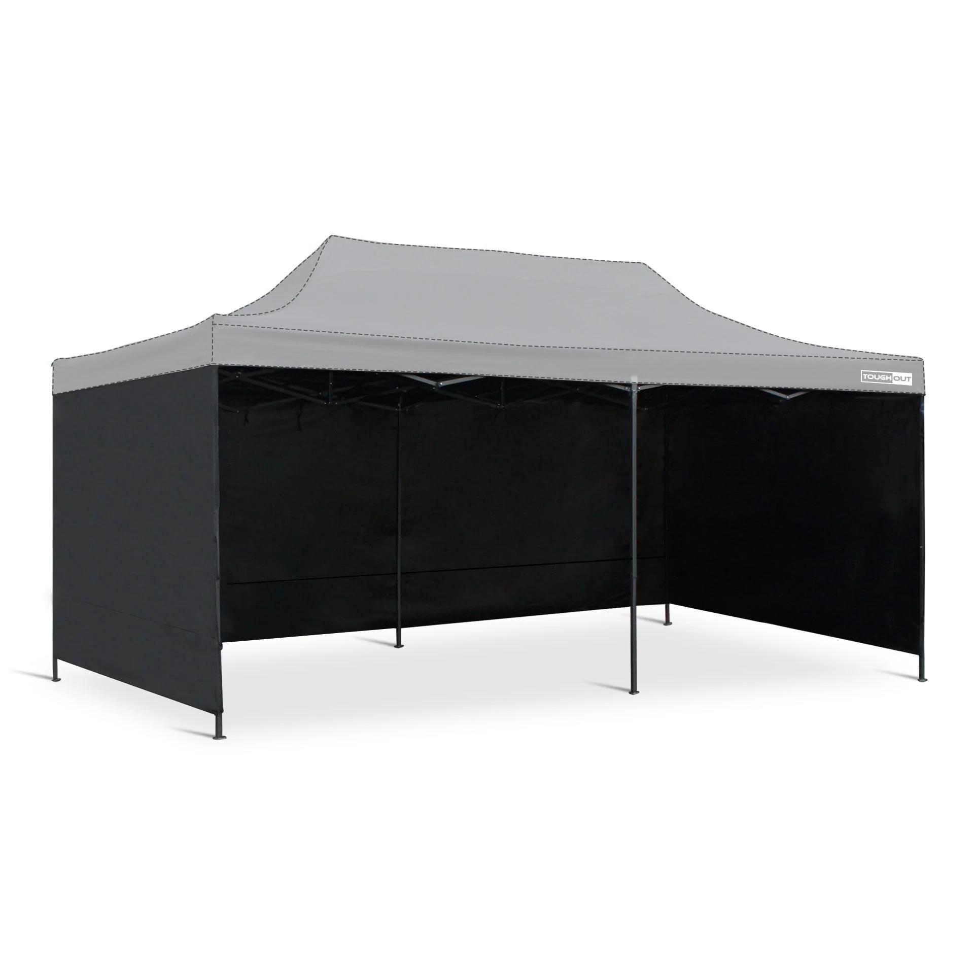Toughout Breeze Gazebo Side Wall 3x6m - Black - Image 2