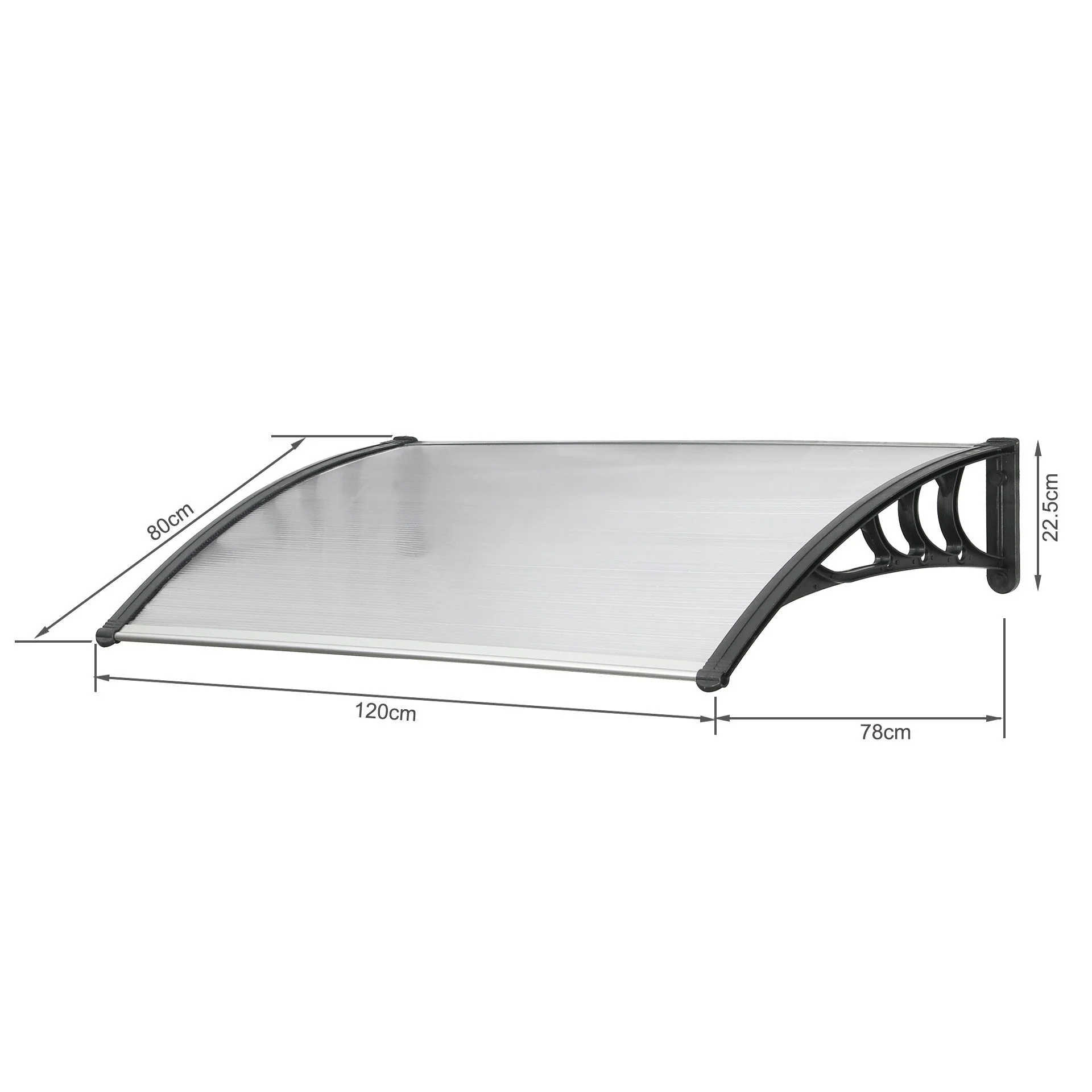 Toughout Canopy Awning Door Window Awning 1.2m x 0.8m - Image 6