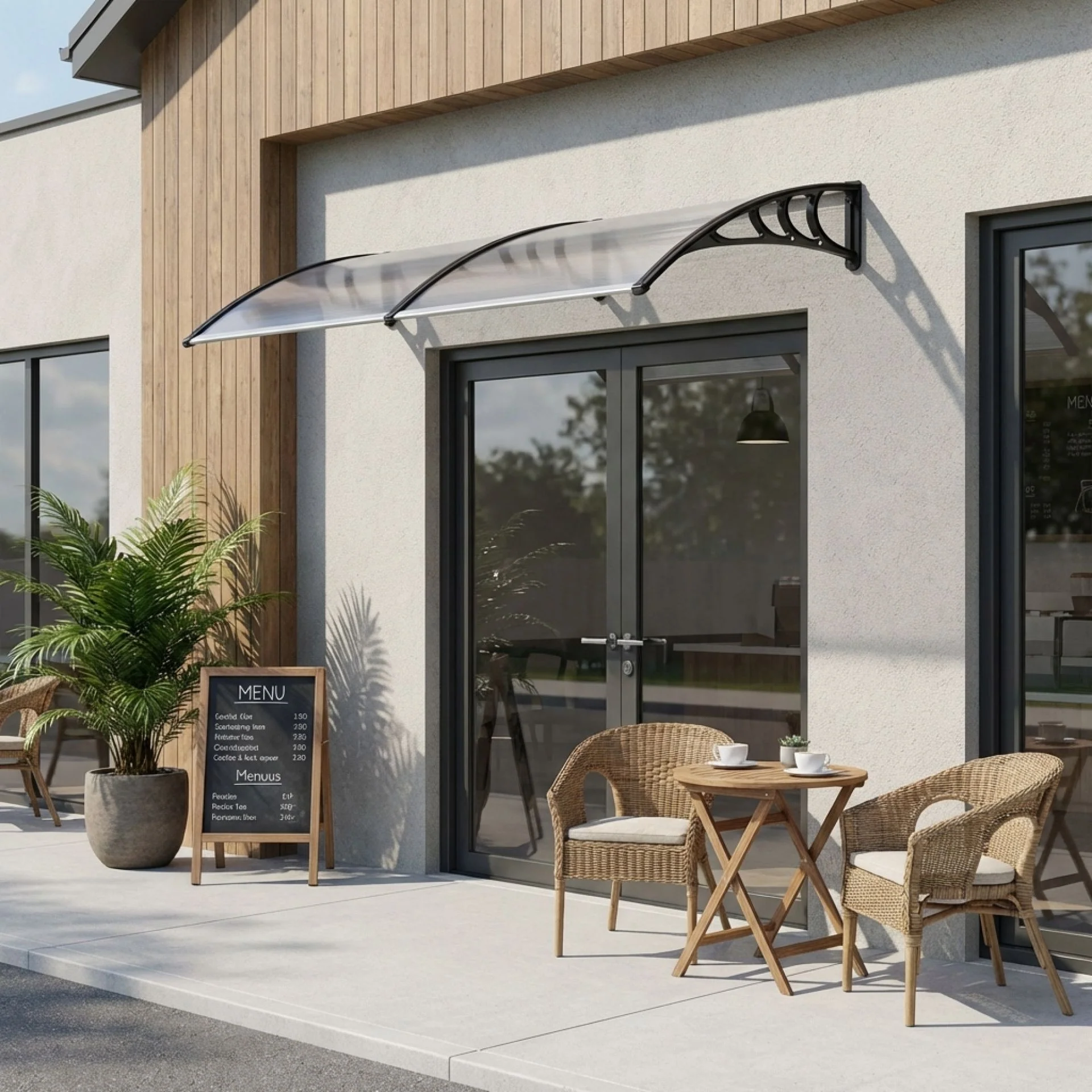 Toughout Canopy Awning Door Window Awning 2.4m x 0.8m - Image 2