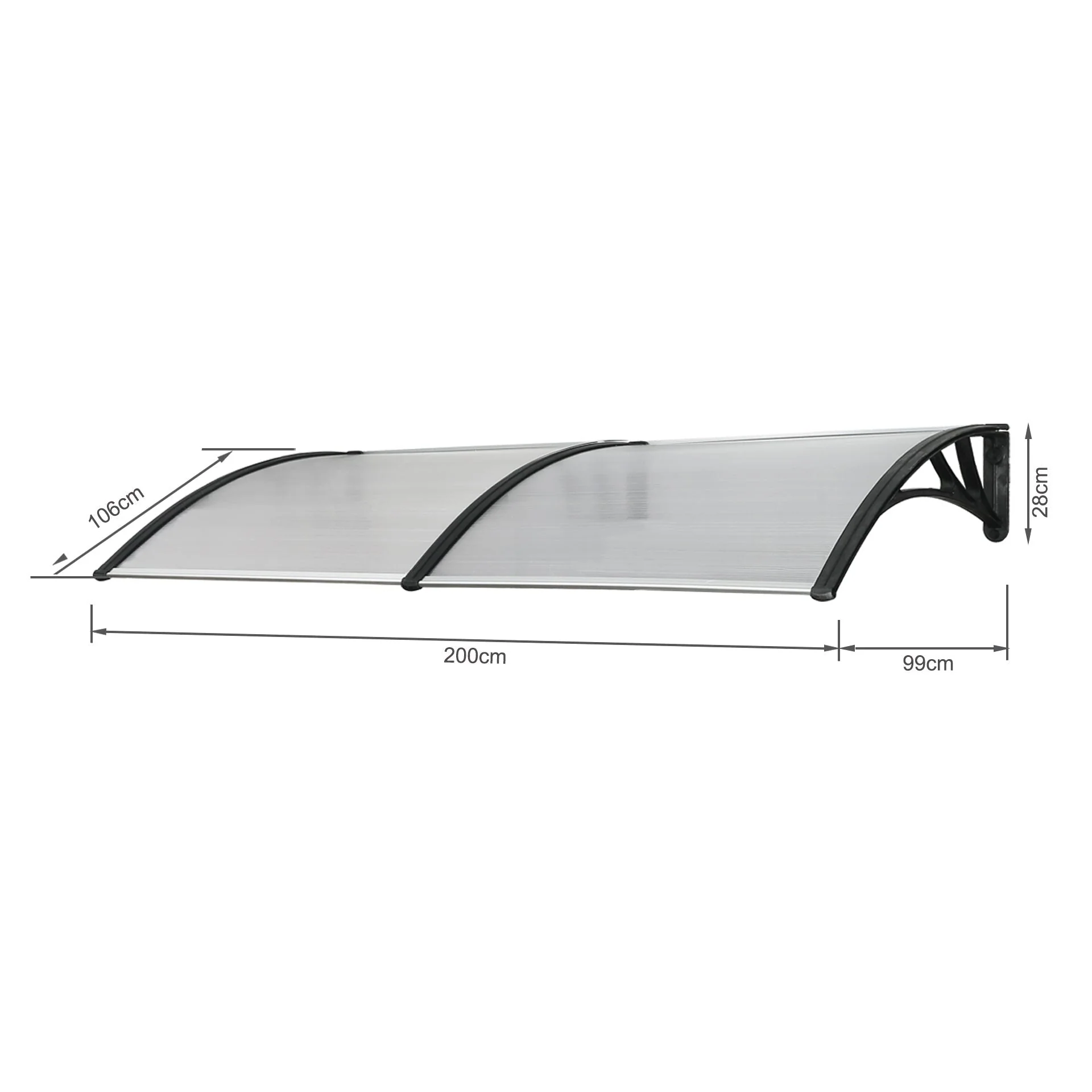 Toughout Canopy Awning Door Window Awning 2m x 1m - Image 12