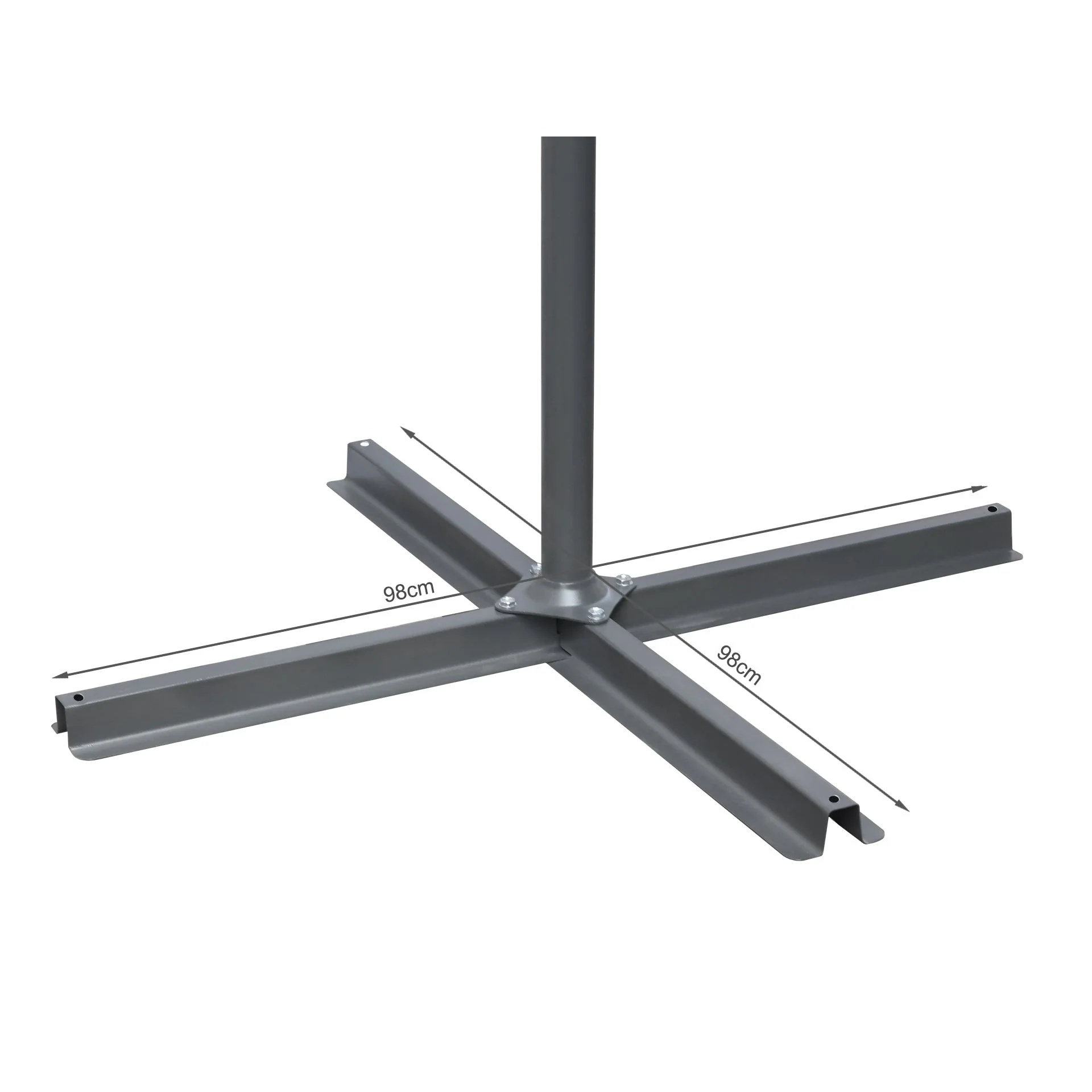 Toughout Kauri Outdoor Cantilever Umbrella 3m - Black - Image 4