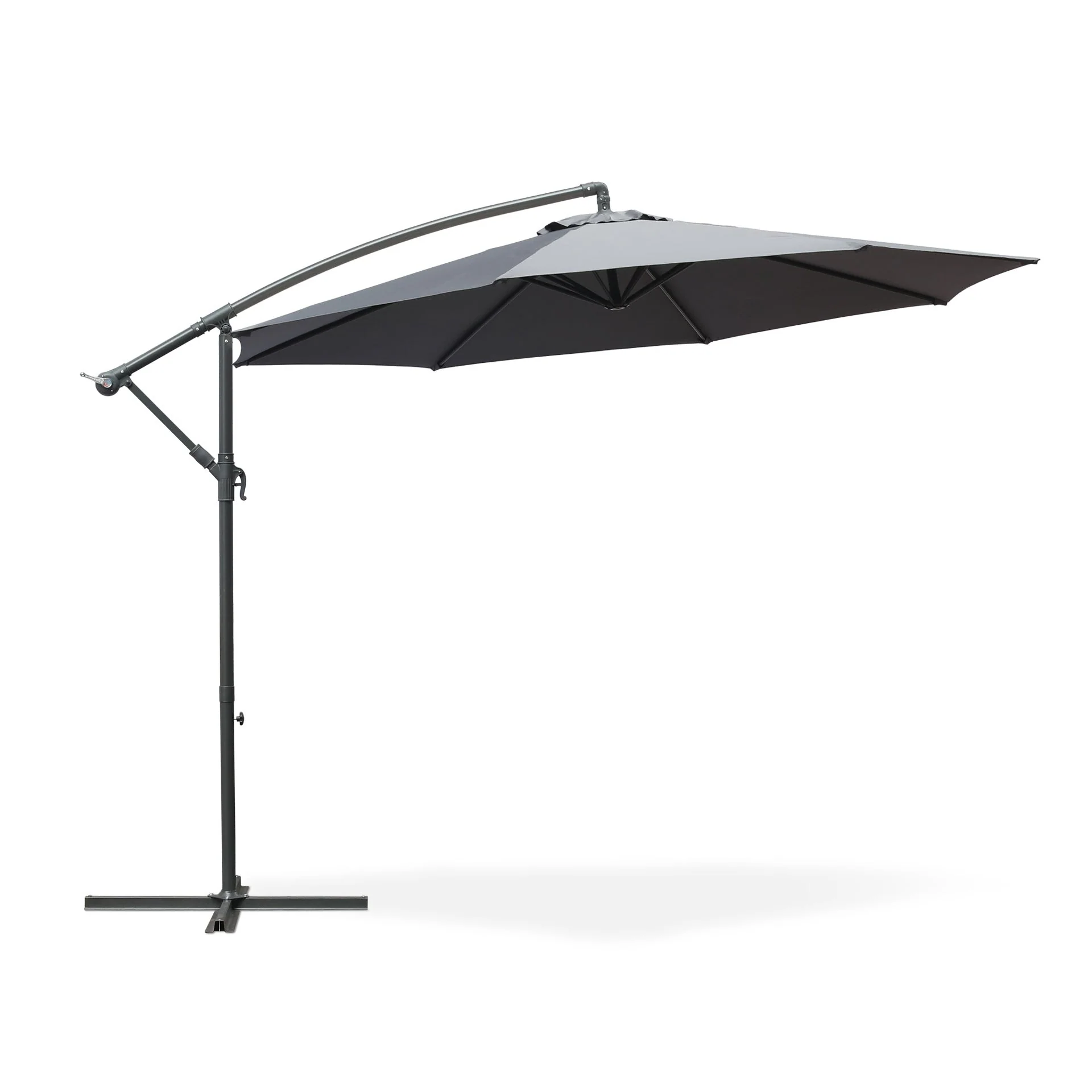 Toughout Kauri Outdoor Cantilever Umbrella 3m - Grey - Image 3