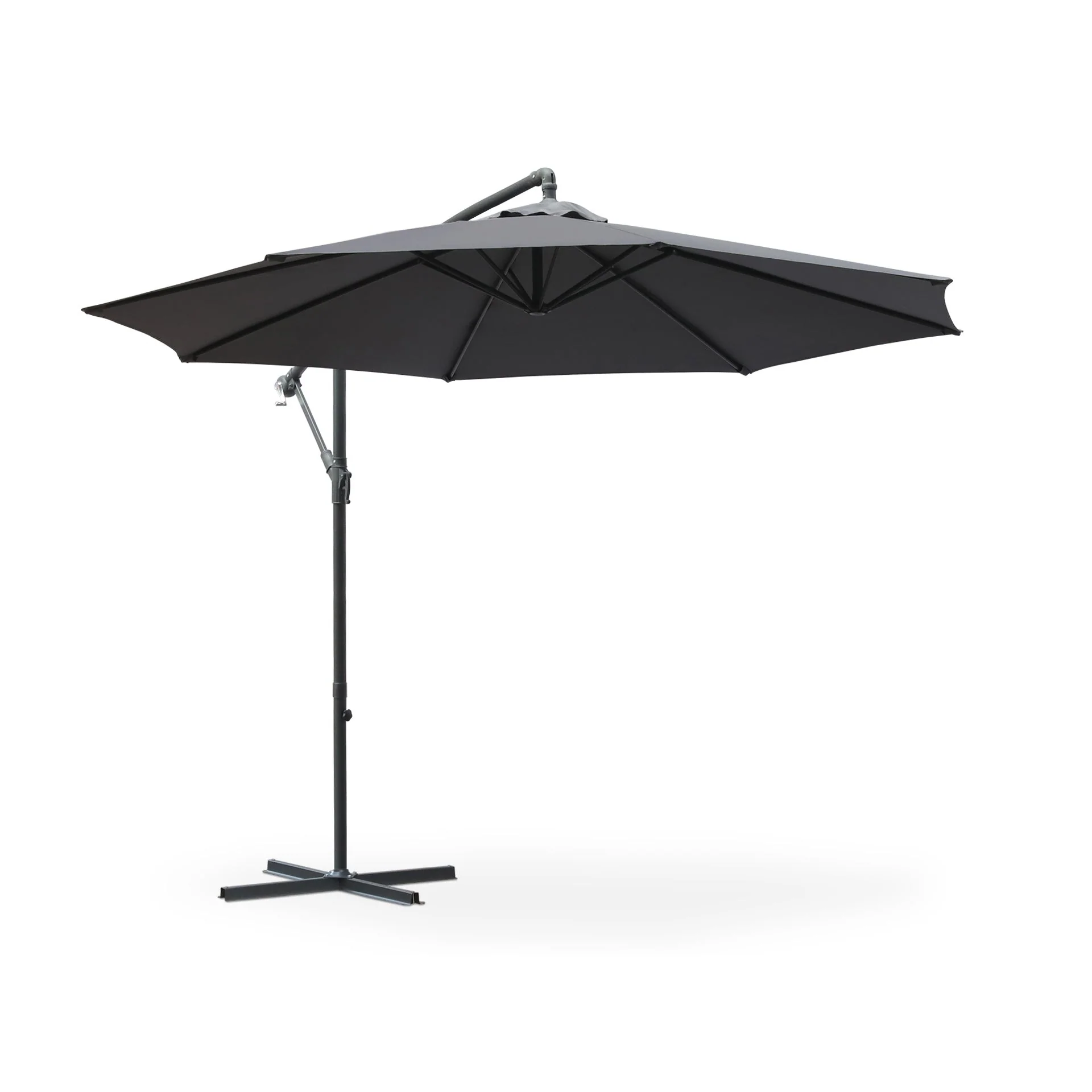 Toughout Kauri Outdoor Cantilever Umbrella 3m - Grey - Image 5