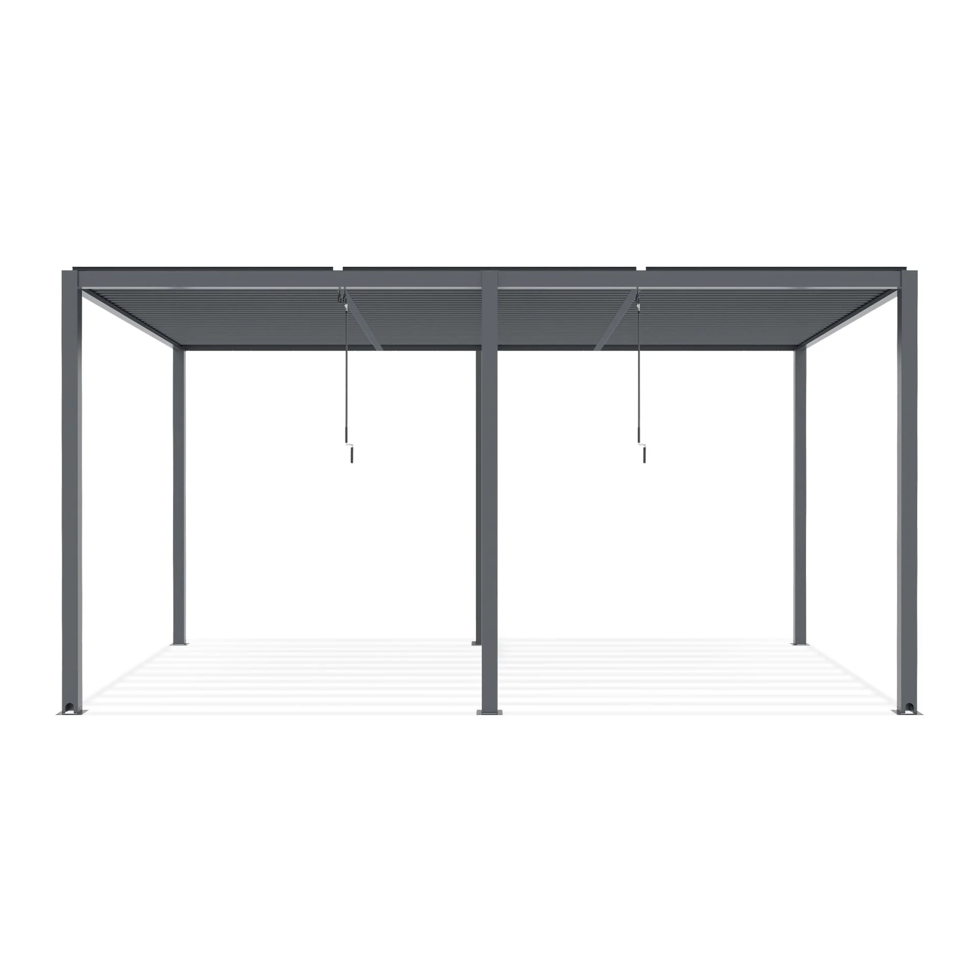 Toughout Manual Louvre Roof Aluminium Pergola 6m x 3m - Charcoal Grey - Image 13