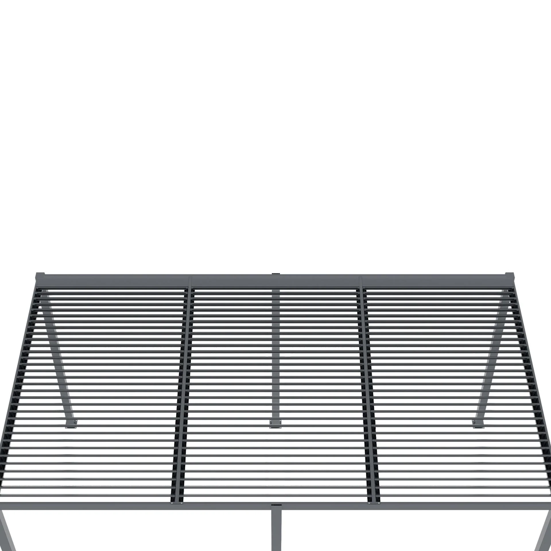 Toughout Manual Louvre Roof Aluminium Pergola 6m x 3m - Charcoal Grey - Image 14