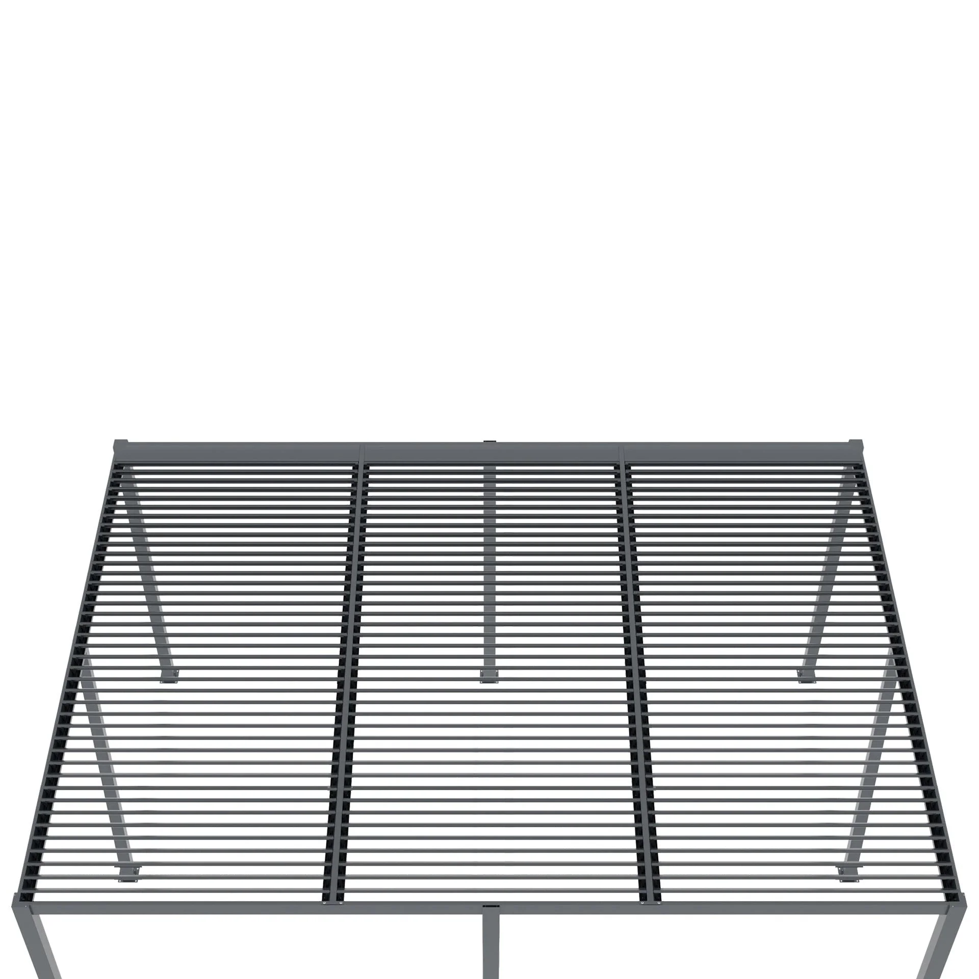 Toughout Manual Louvre Roof Aluminium Pergola 6m x 4m - Charcoal Grey - Image 11