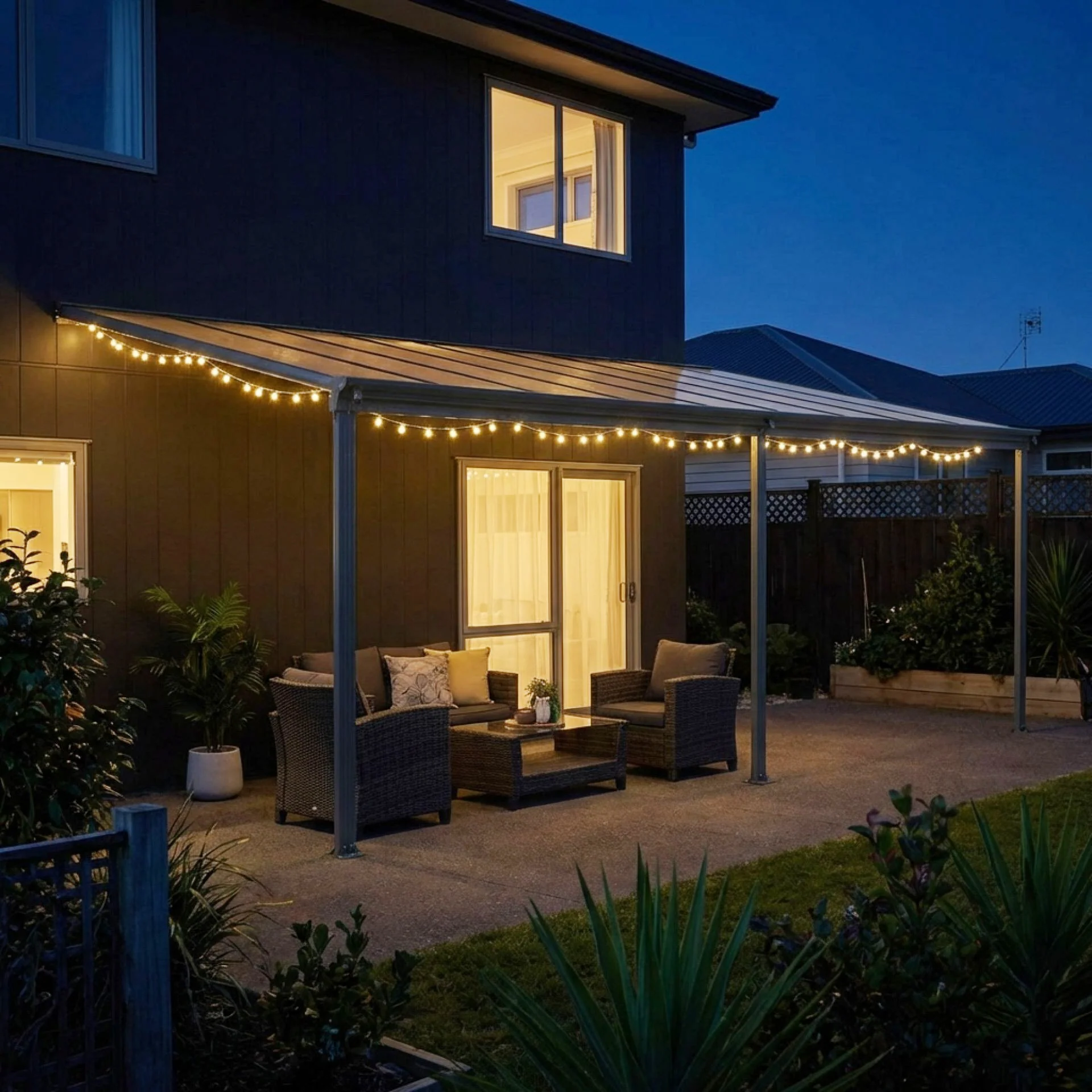 Toughout Patio Canopy Roof 5.57m x 3m - Charcoal Grey - Image 6