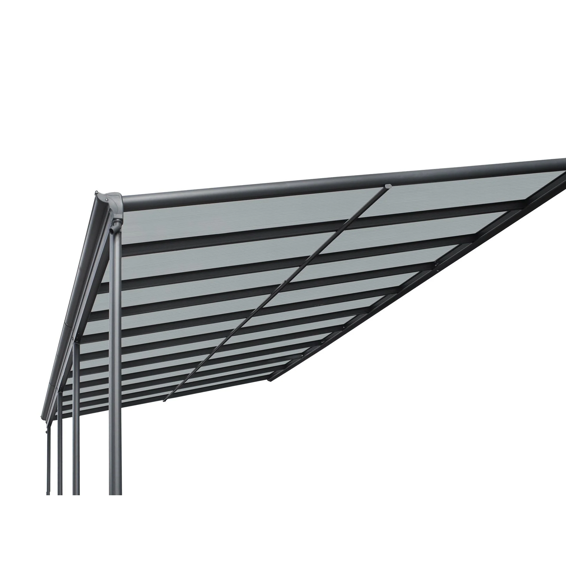 Toughout Patio Canopy Roof 6.18m x 3m x 2.58m - Charcoal Grey - Image 7