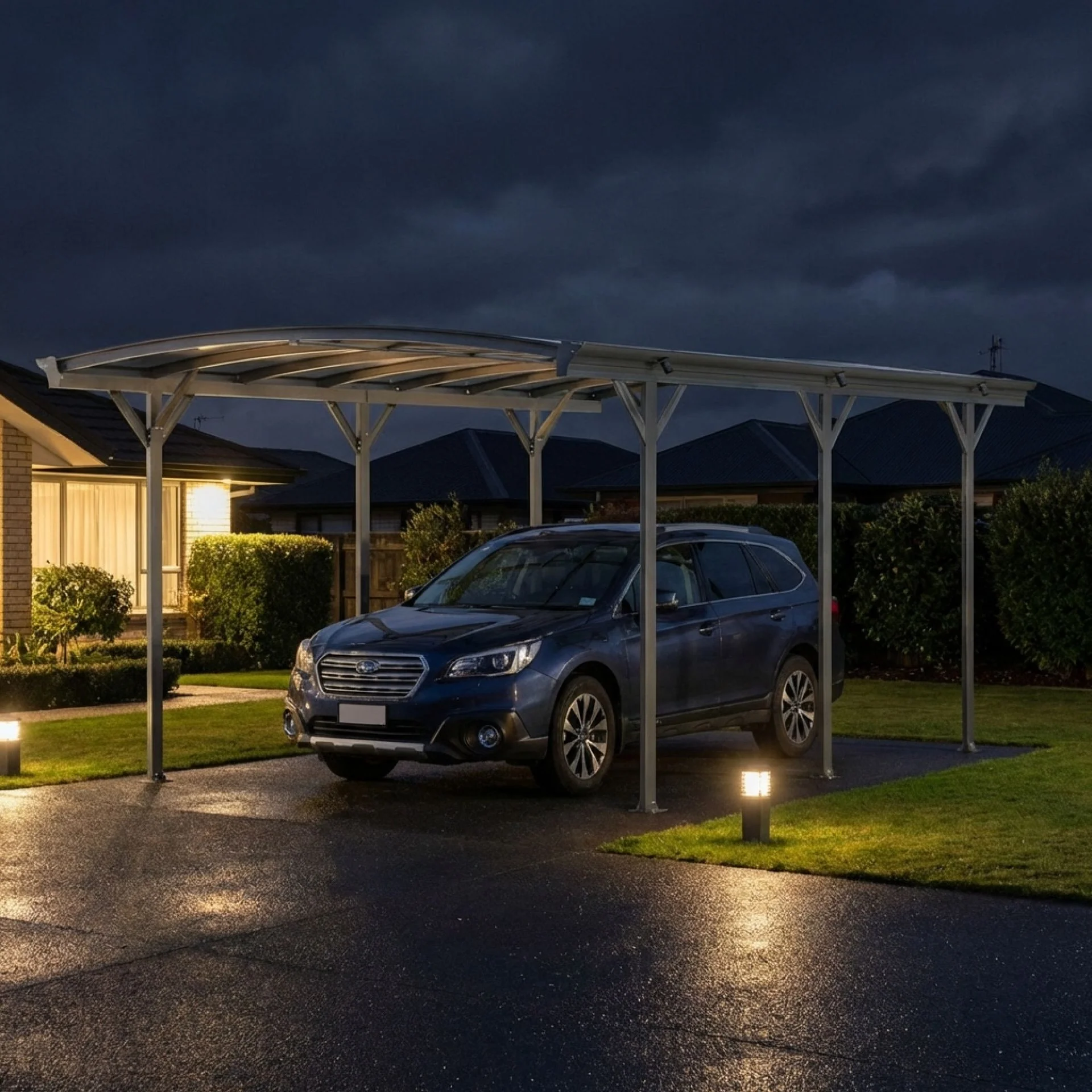 Toughout Patio Carport Canopy Curved Roof 5.06m x 3m - Image 4