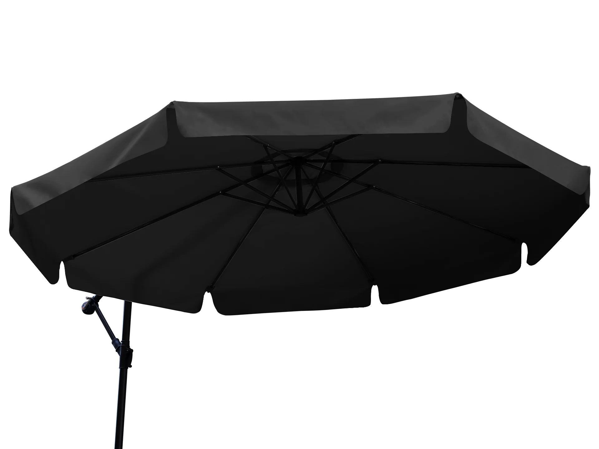 Toughout Puriri Outdoor Cantilever Umbrella 3m - Black - Image 5