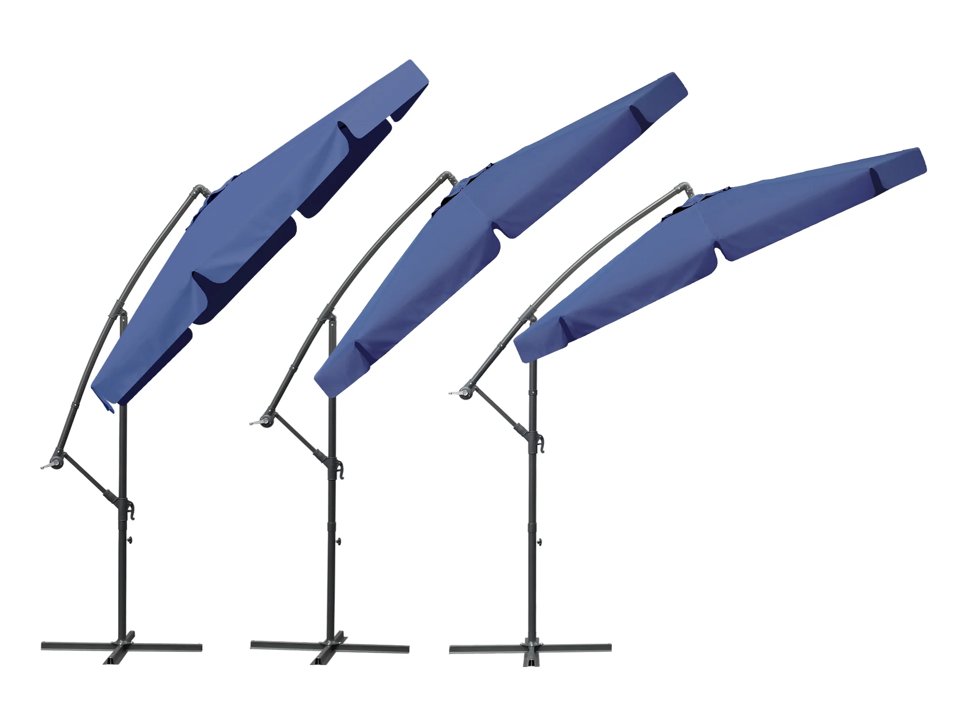 Toughout Puriri Outdoor Cantilever Umbrella 3m - Navy - Image 4