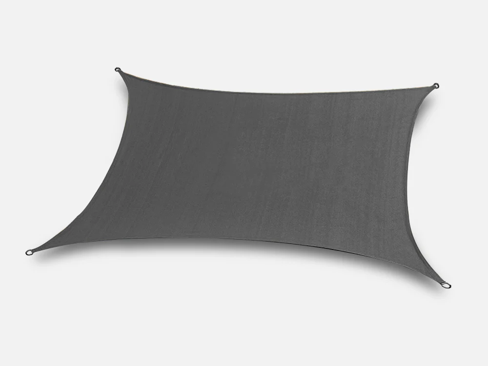TOUGHOUT Shade Sail Rectangle 4m x 6m - CHARCOAL - Image 3