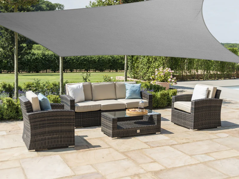 TOUGHOUT Shade Sail Square 5m x 5m - GREY