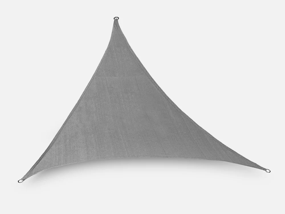 TOUGHOUT Shade Sail Triangle 5m x 5m x 5m - GREY - Image 2