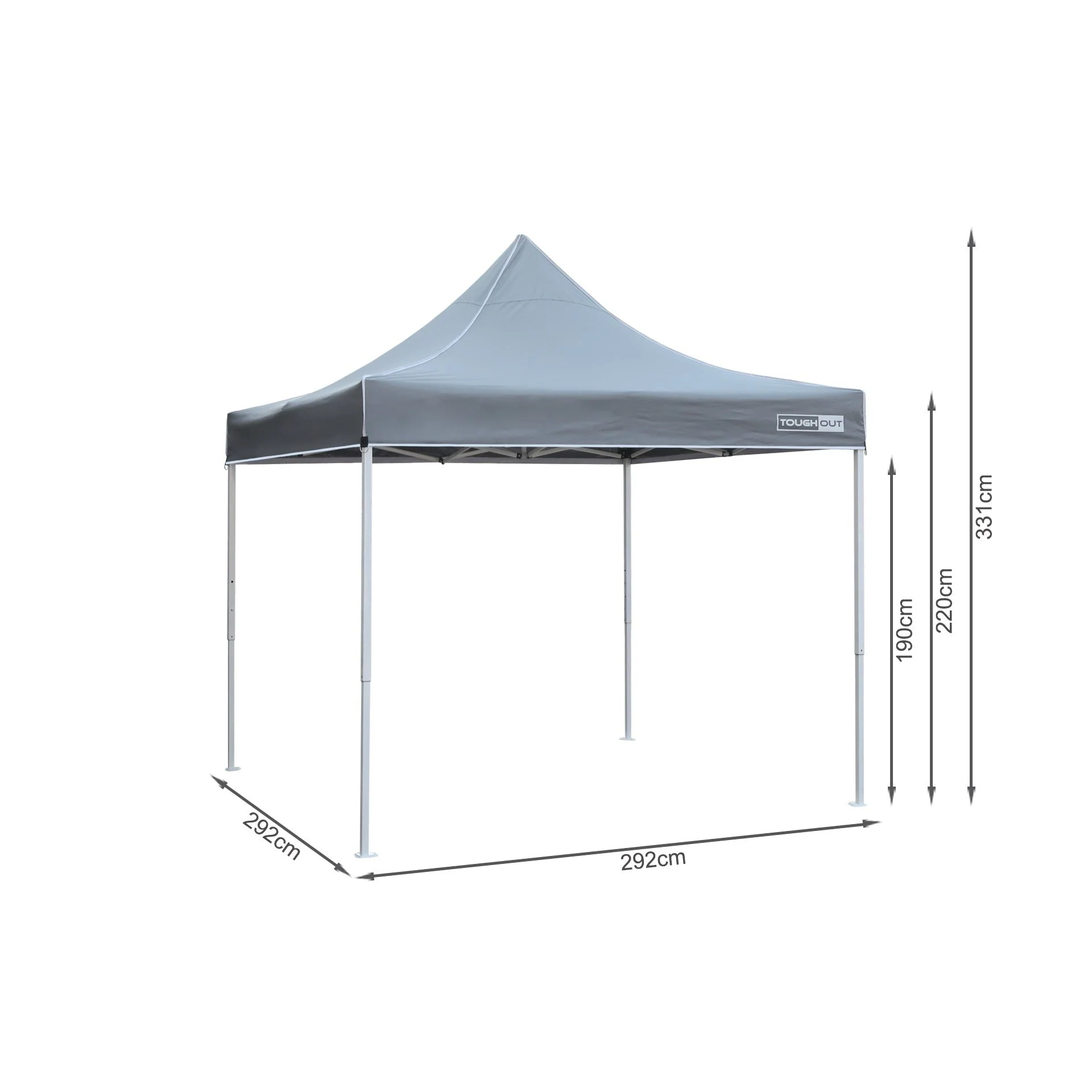 Toughout Thunderstorm Gazebo 3 x 3m - Grey - Image 14